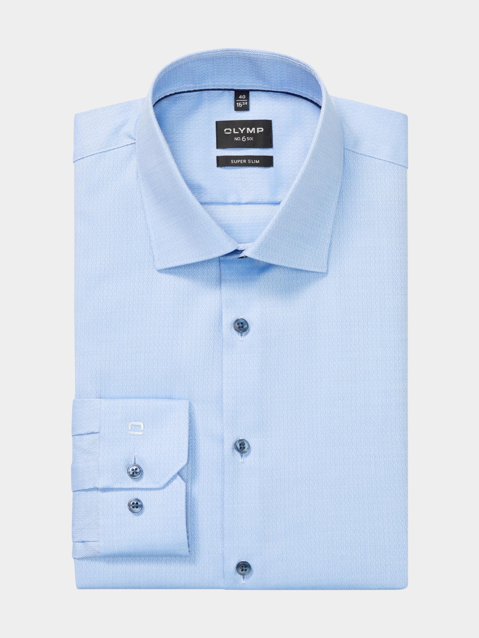 Olymp Overhemd extra lange mouw Blauw No. Six 253489/11