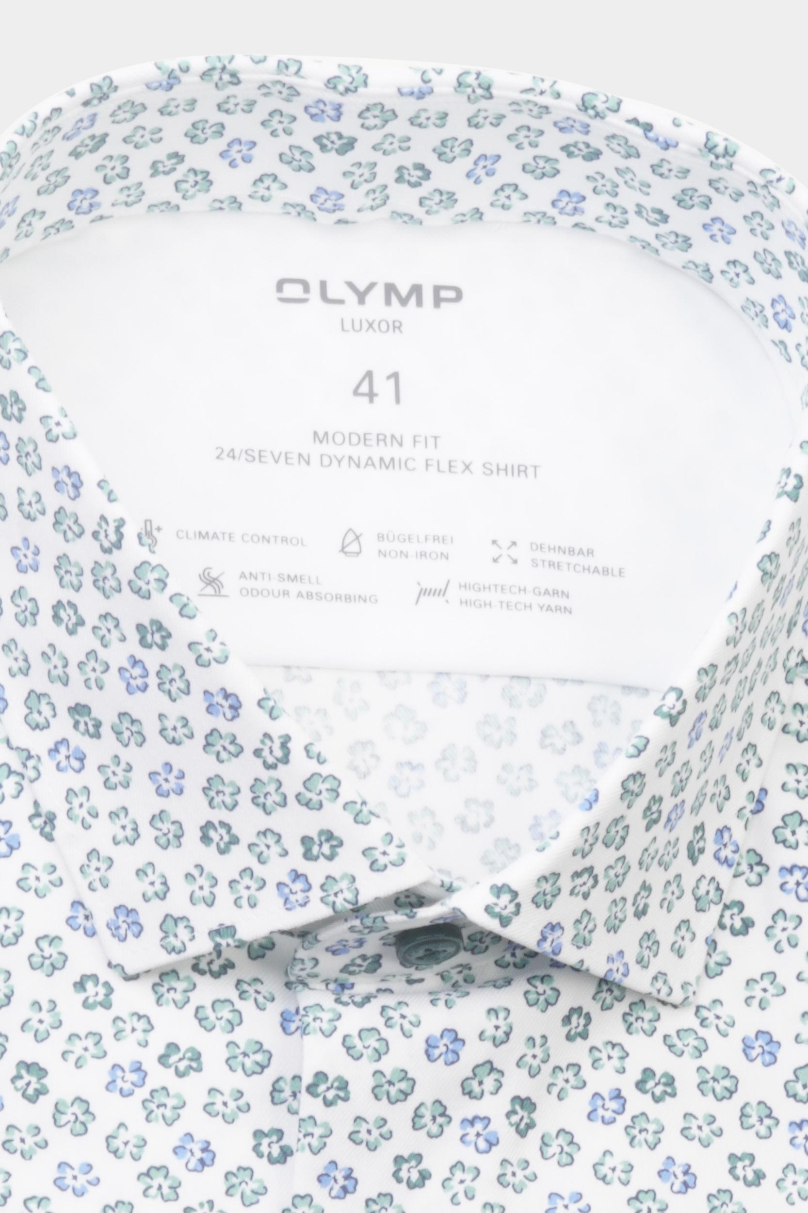 Olymp Business hemd lange mouw Groen 1248/54 Hemden 124854/45