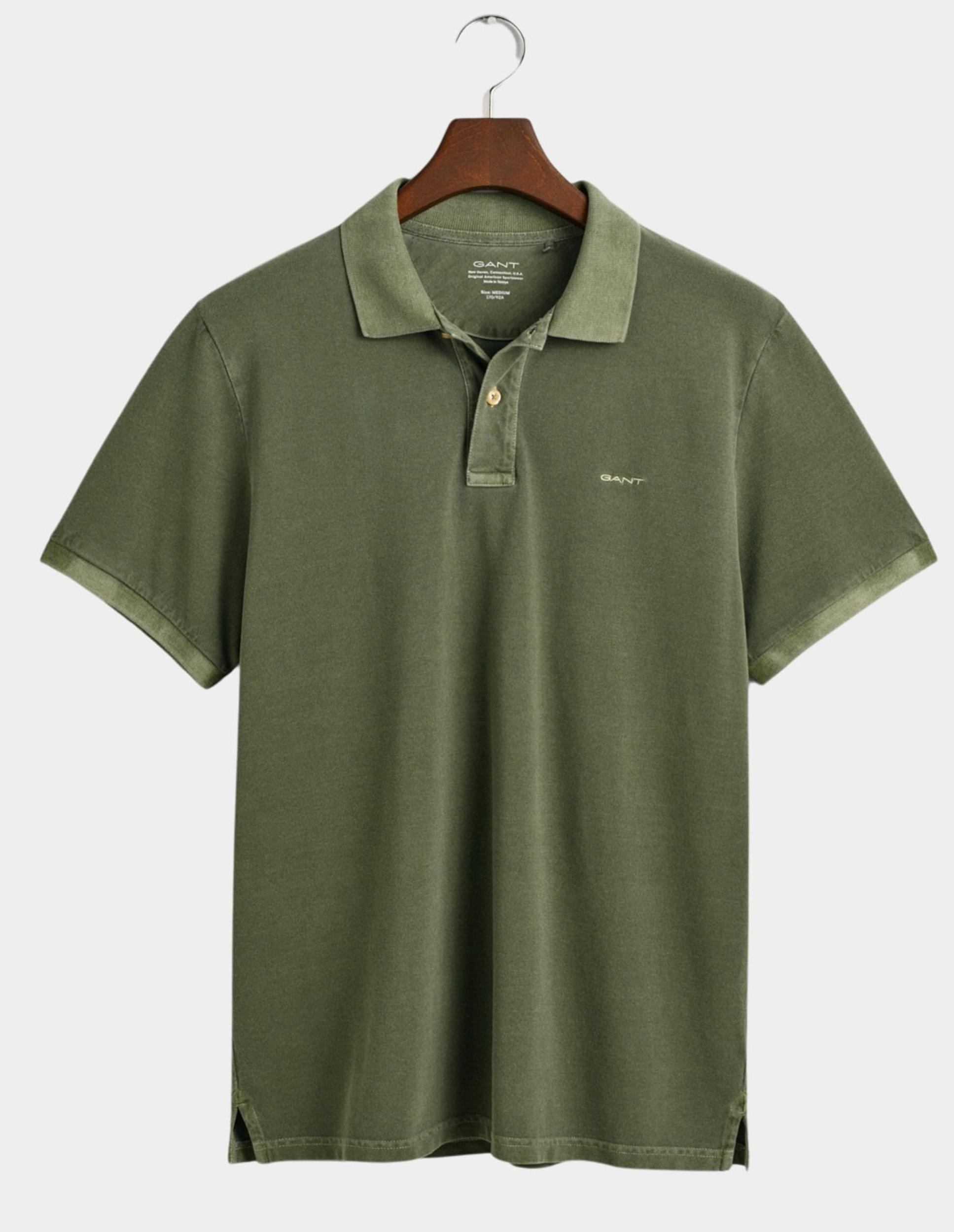 Gant Polo korte mouw Groen Sunfaded Pique SS Rugger 2043005/313