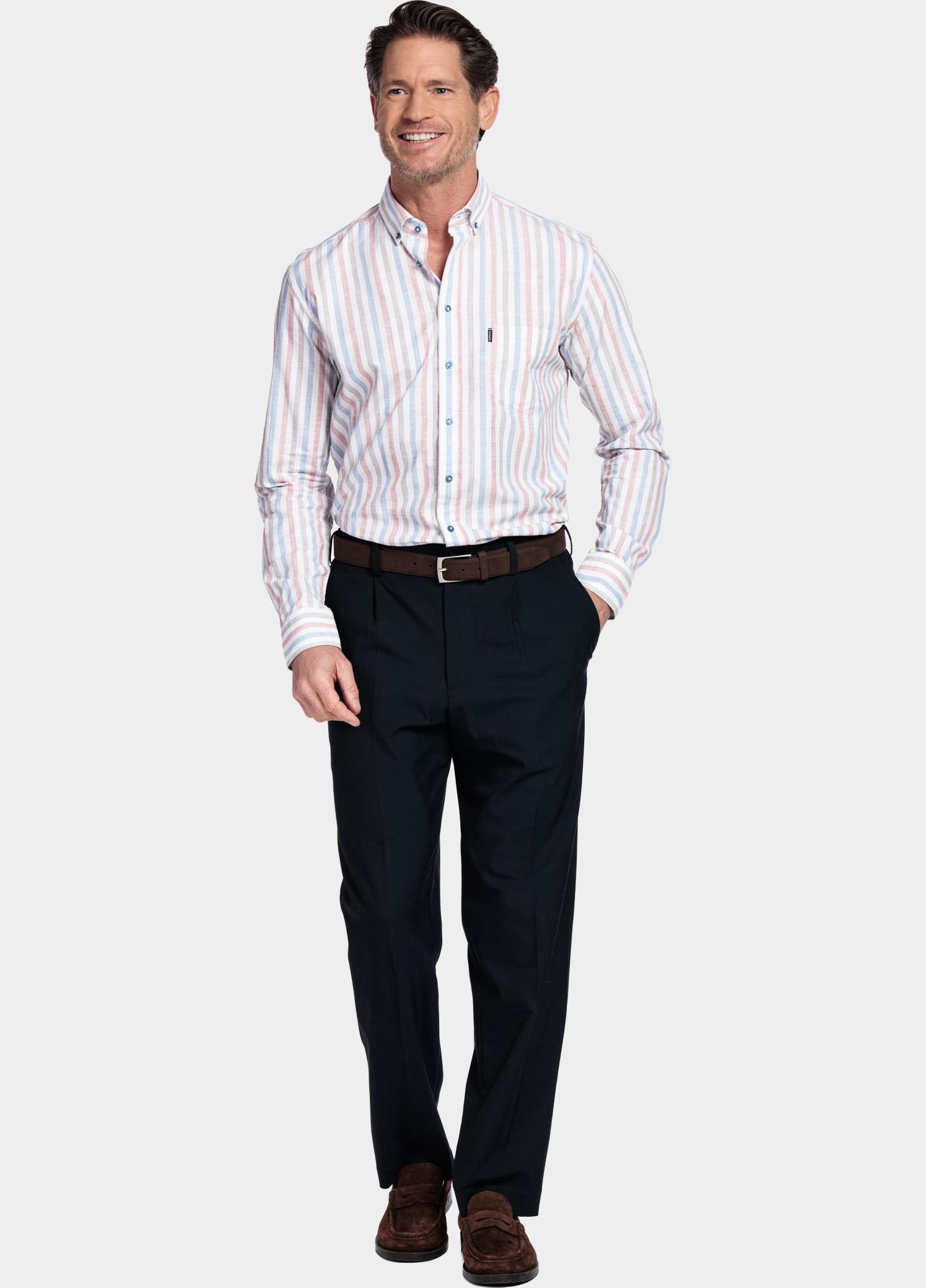 Giordano Overhemd heren Roze Ivy Long Sleeve Button Down F 617140/31