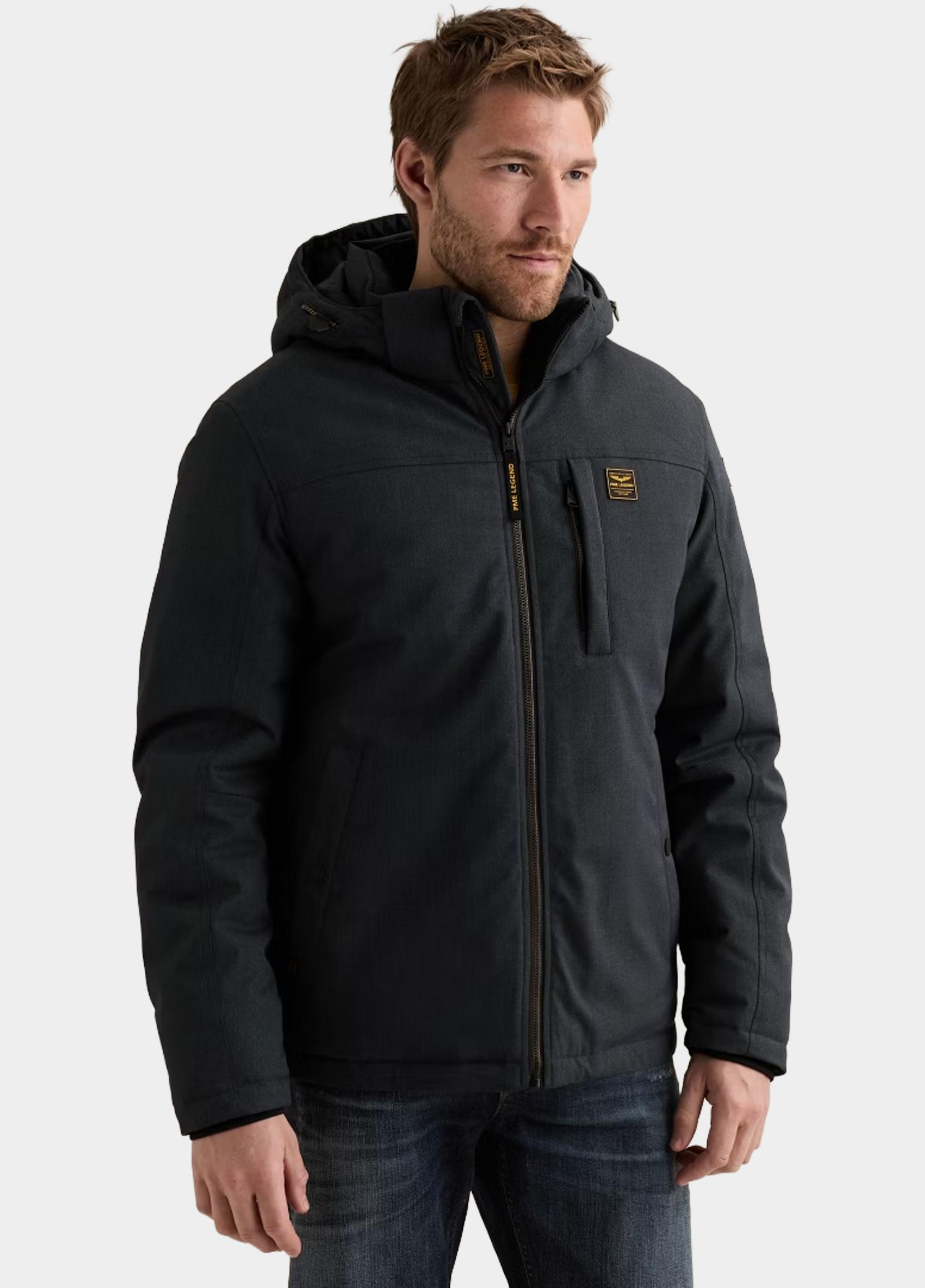 PME Legend Winterjas heren Blauw Semi long jacket STRATOR Mela PJA2608112/5281