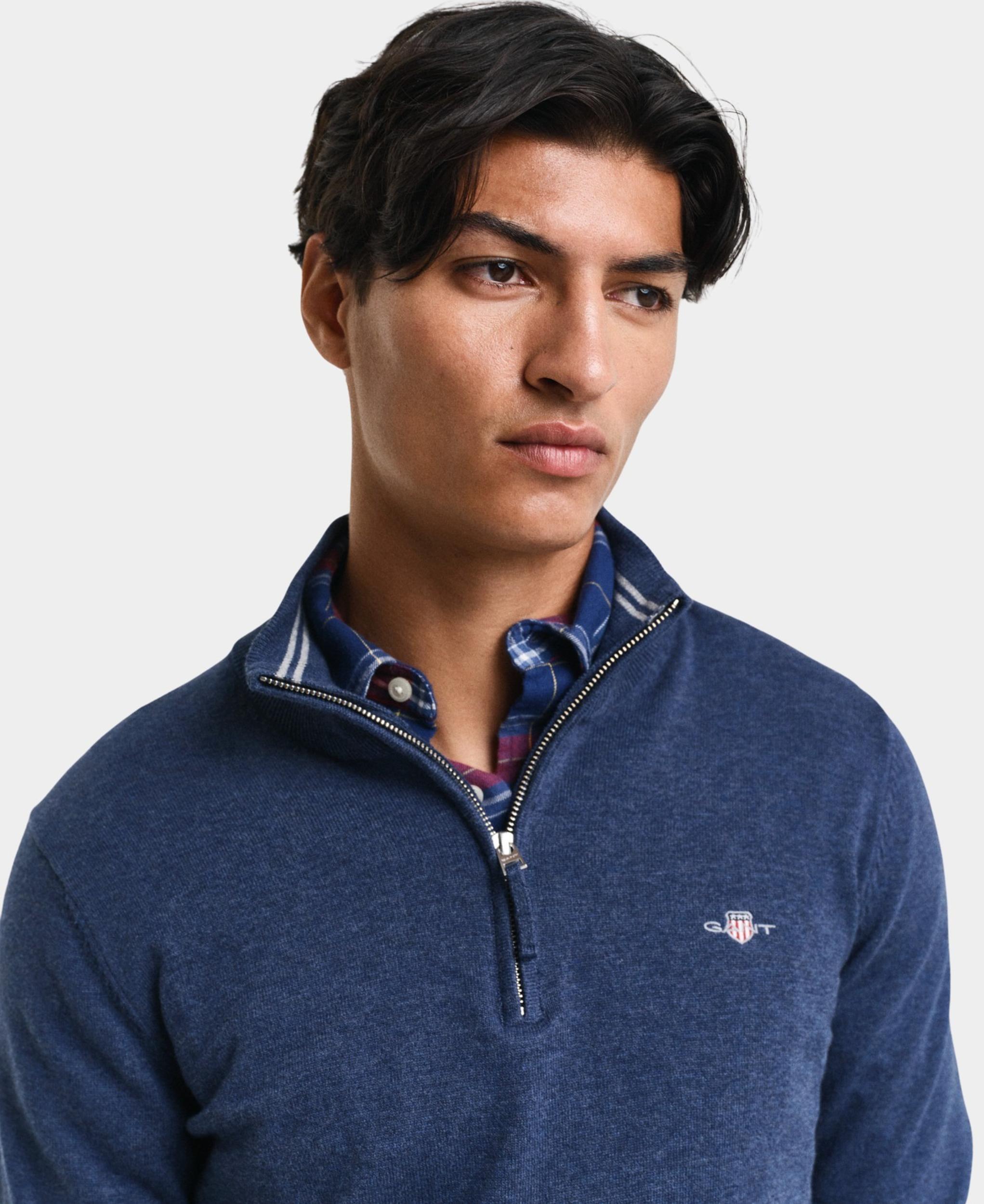 Gant Half Zip Blauw CLASSIC COTTON HALF ZIP 8030564/902