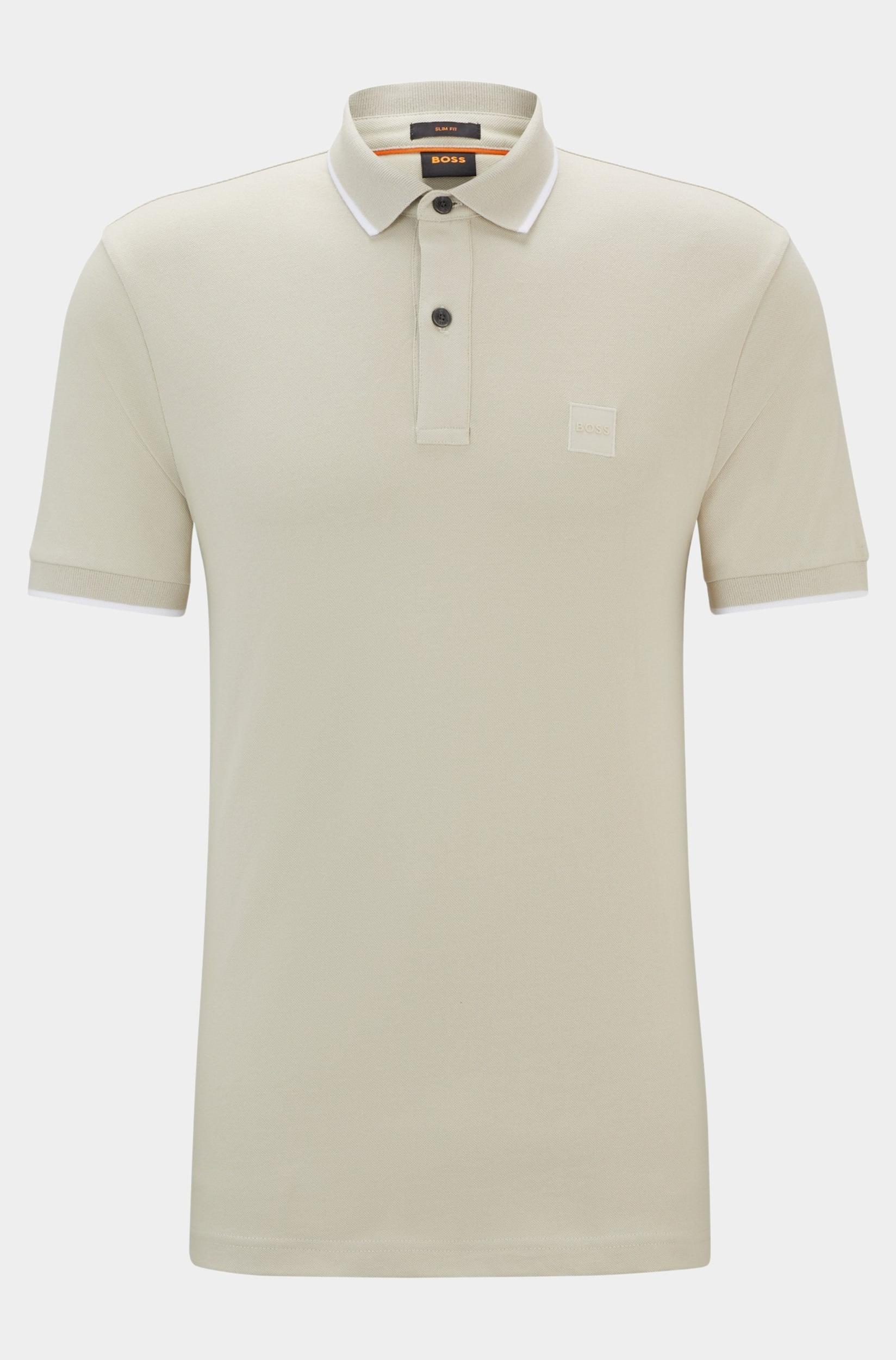 BOSS Orange Polo korte mouw Beige Passertip 10256683 01 50507699/271