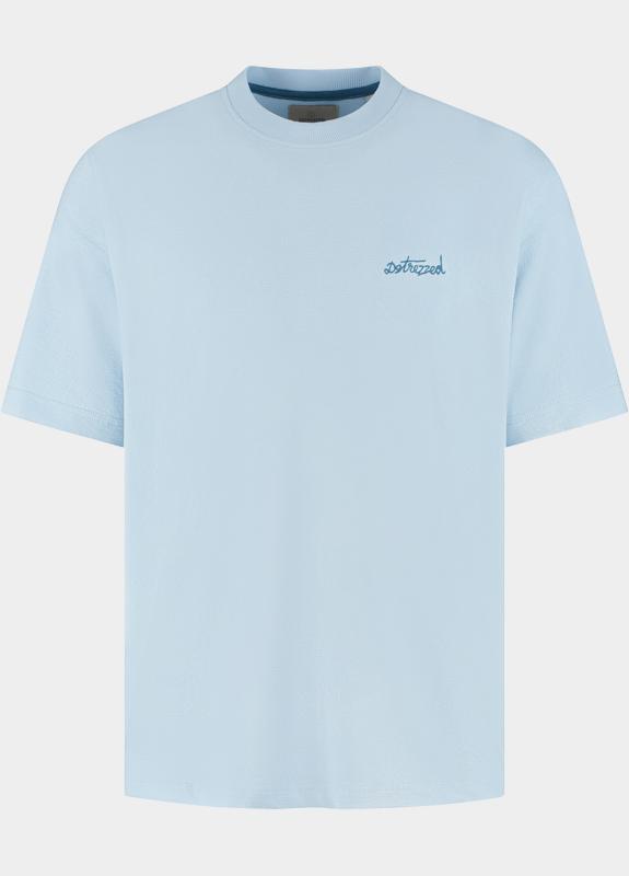 Dstrezzed T-shirt korte mouw Blauw Lasse Graphic Tee 203524/646