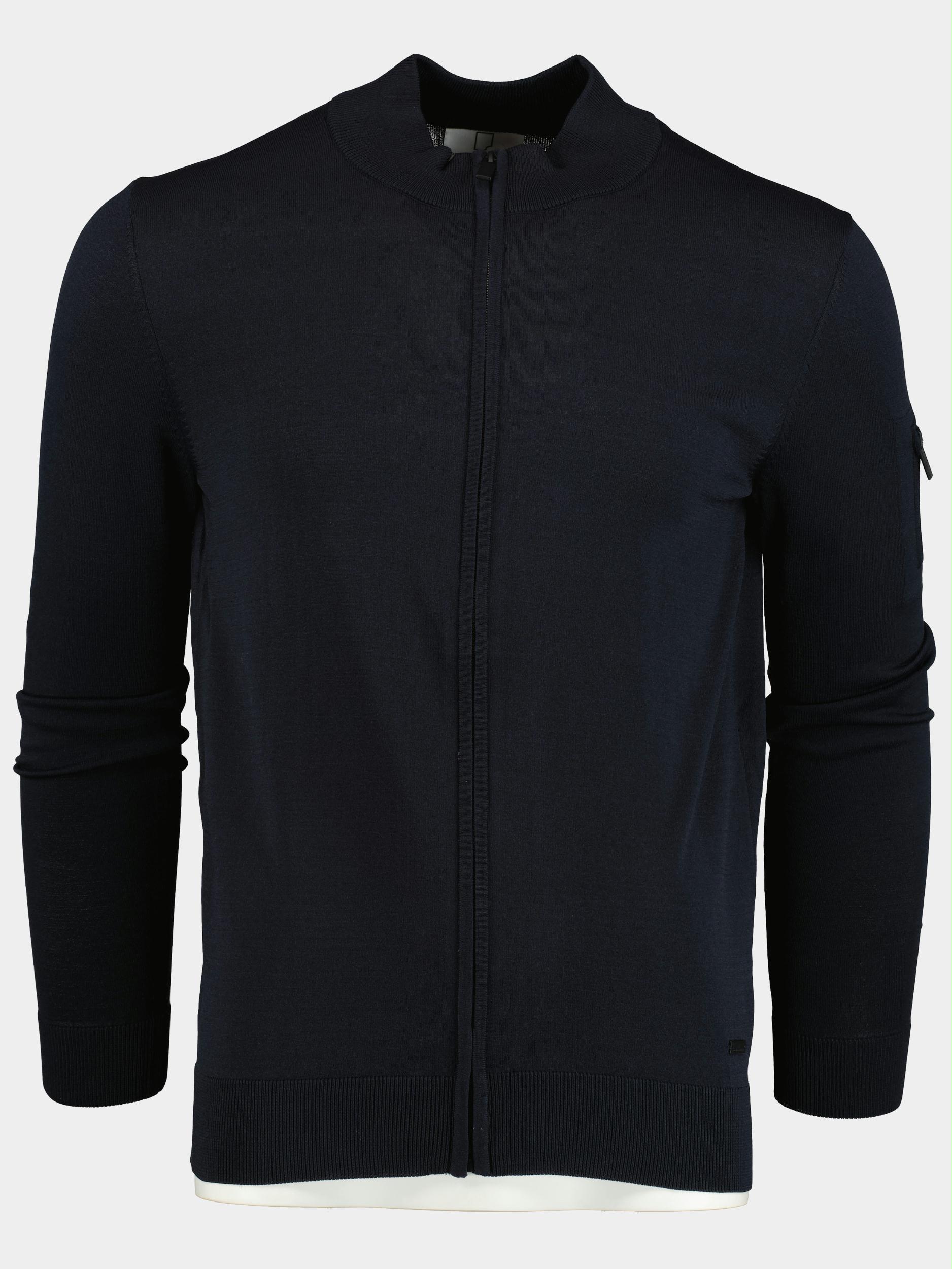 Born With Appetite Vest Blauw Ruben Full Zip Stretch 22305RU42/290 navy