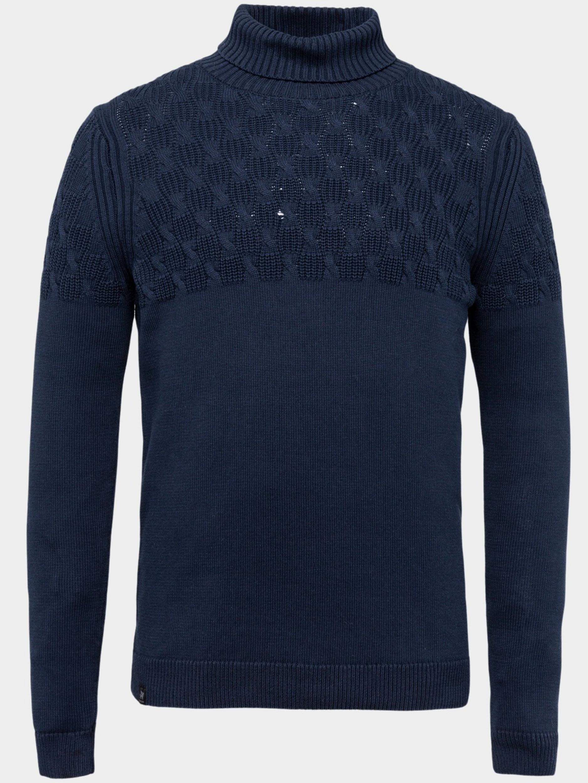 Coltrui blauw roll neck cotton vkw217335 5073
