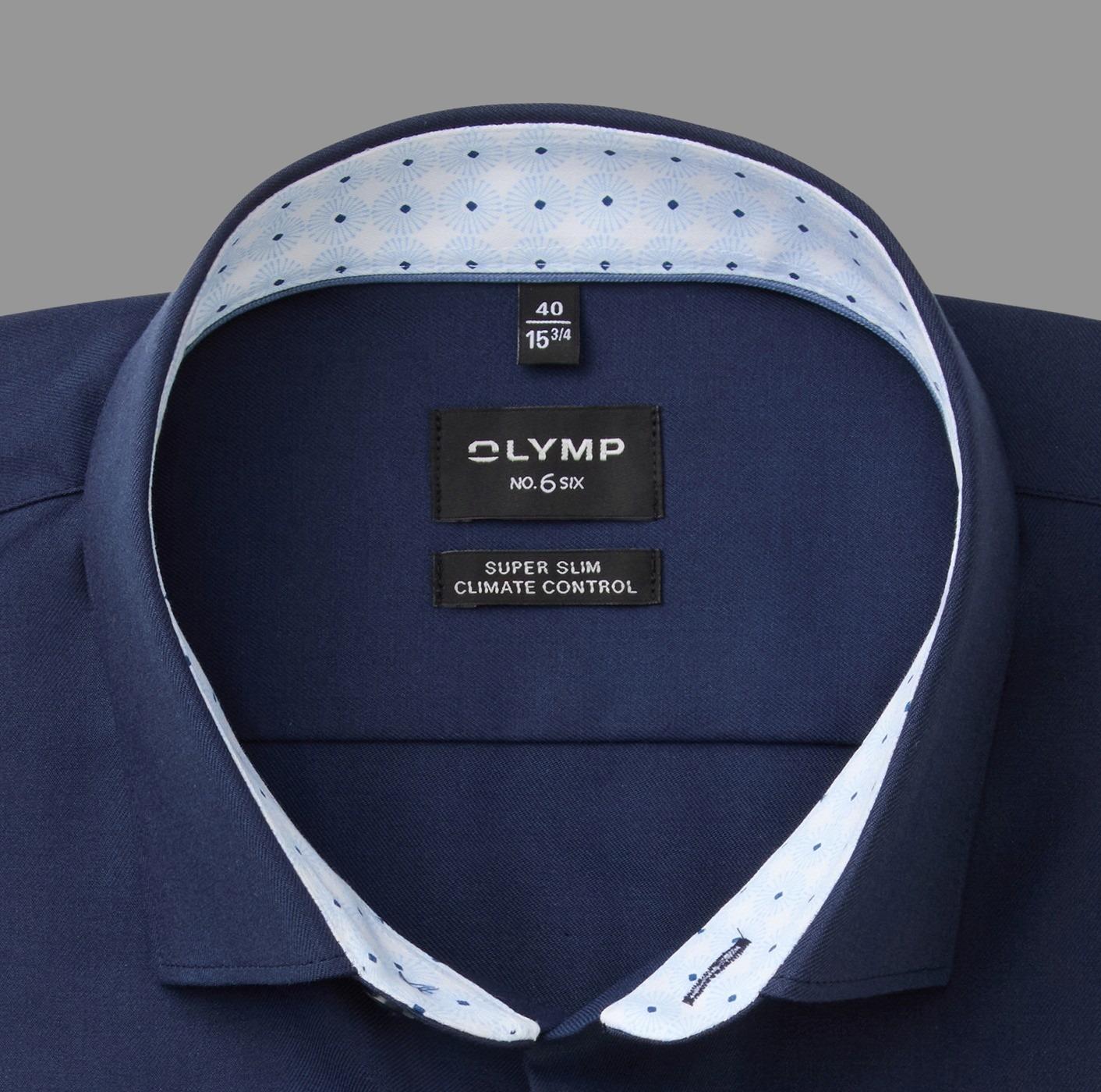Olymp Business hemd lange mouw Blauw No. Six 075564/18