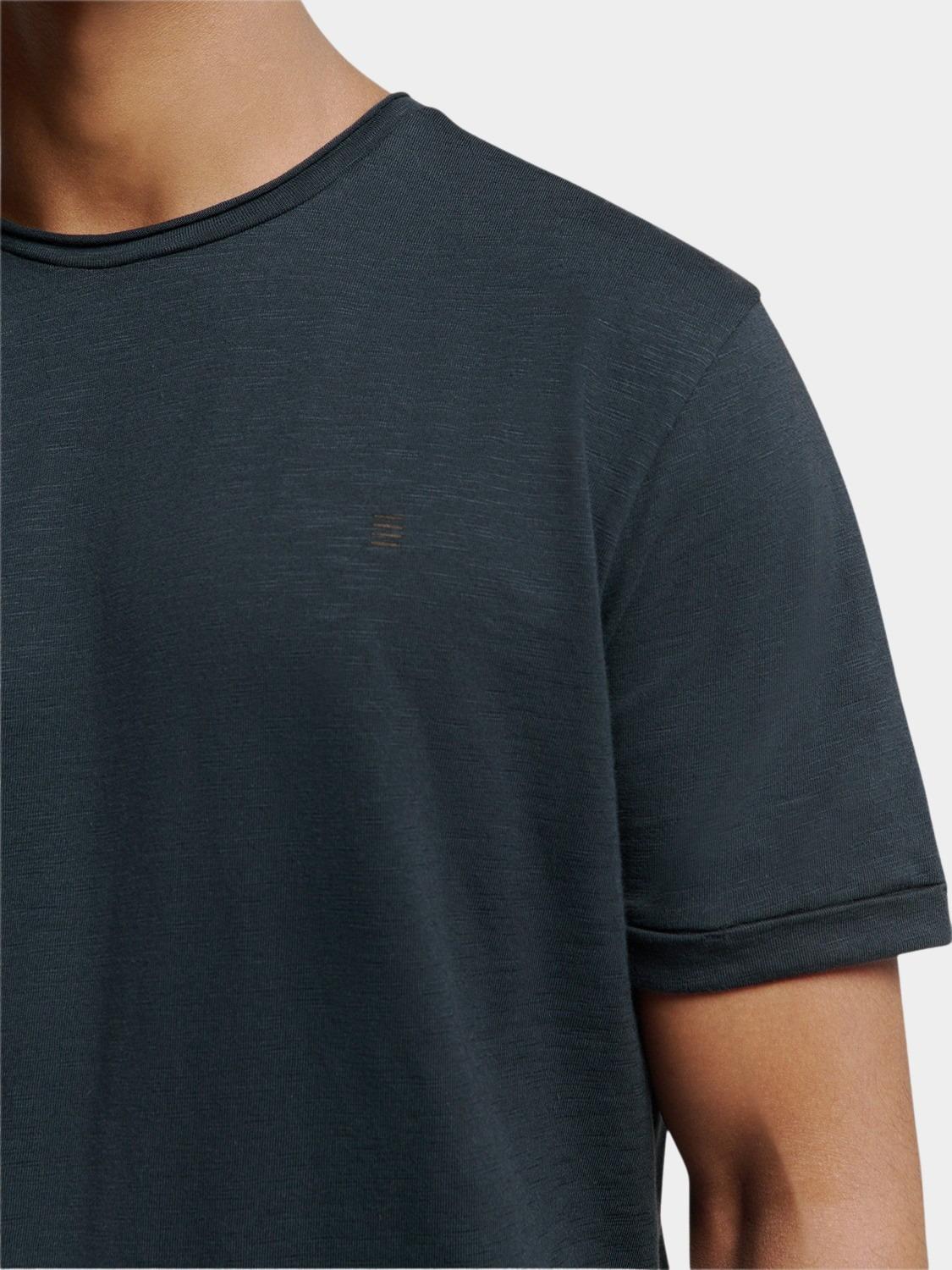 No Excess T-shirt korte mouw Blauw T-Shirt Crewneck Slub N3602/078