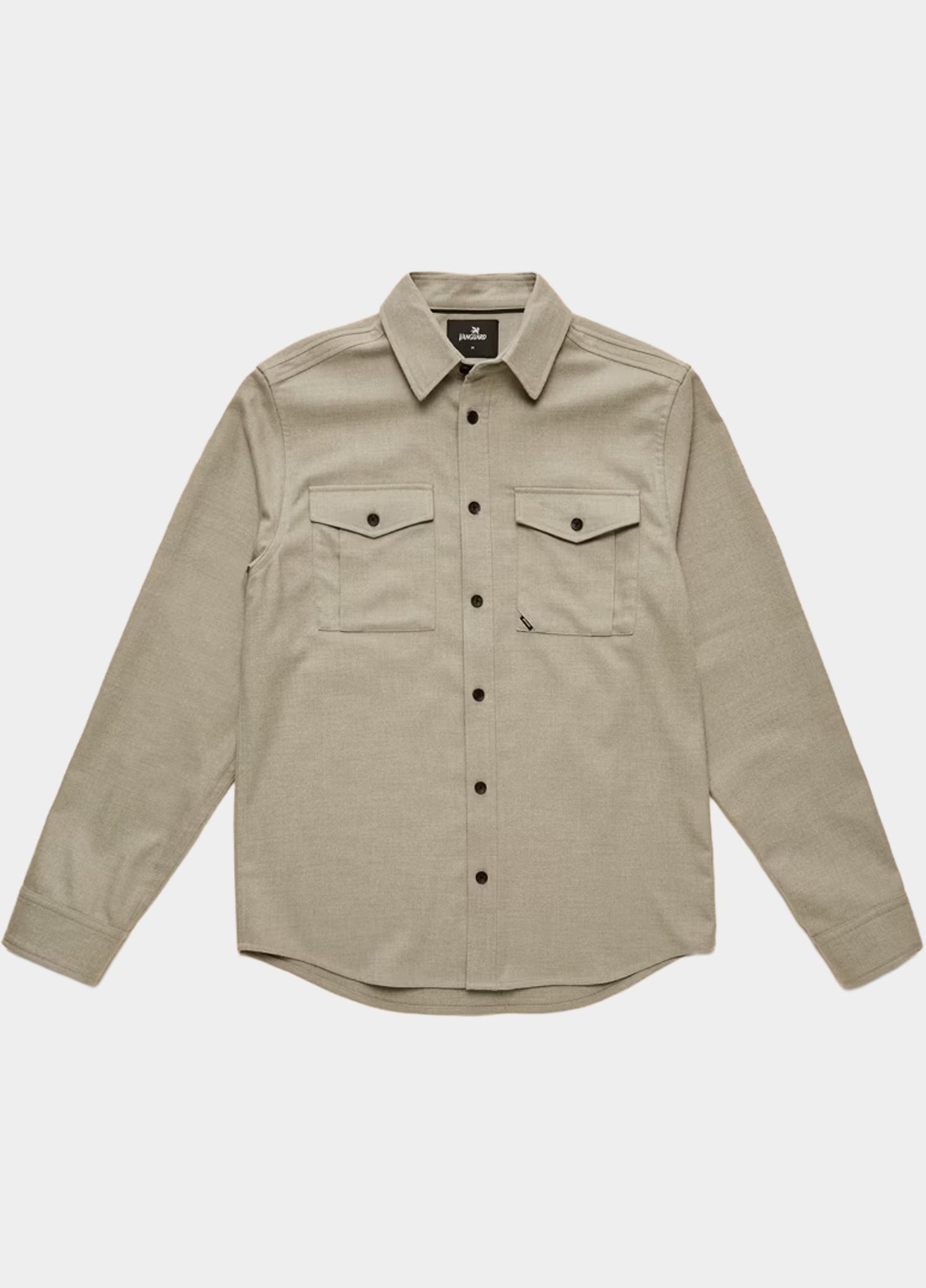 Vanguard Overhemd heren Groen Long sleeve shirt Brushed Mel VSI2608216/6479