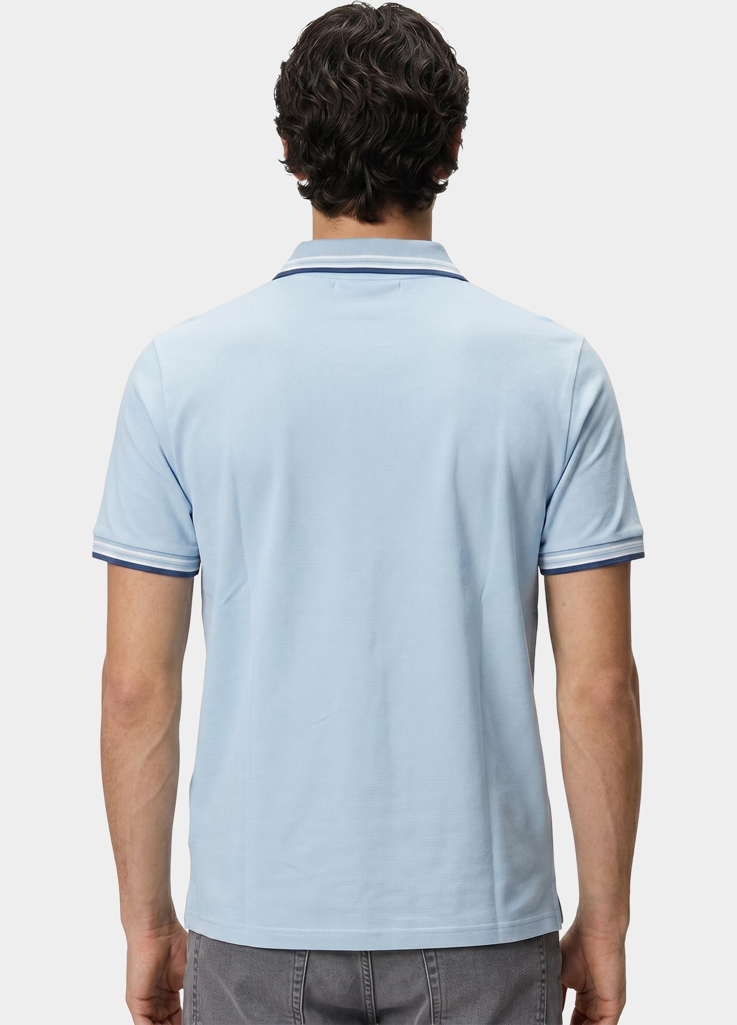 Scotland Blue Polo heren Blauw Brick Polo Plain Contrast Col SPE25108BR06SB/210 light blue
