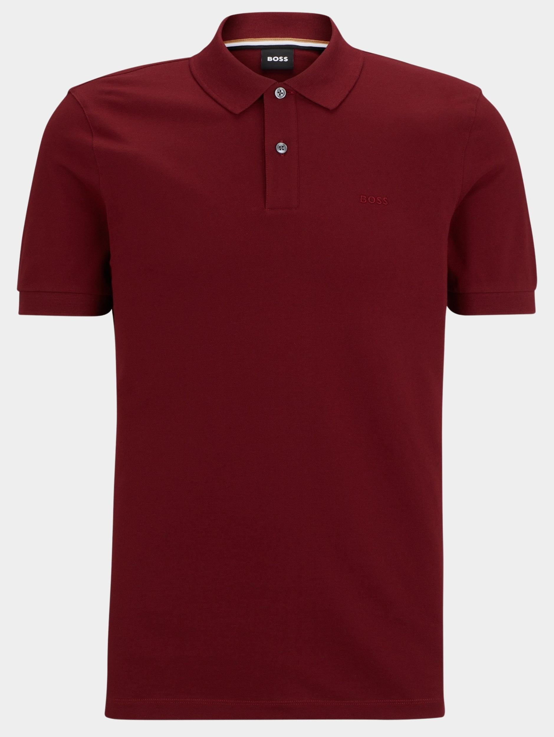 BOSS Black Polo korte mouw Rood Pallas 10241531 02 50468301/602