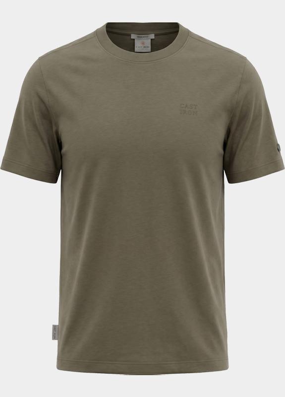 Cast Iron T-shirt korte mouw Bruin Short sleeve r-neck regular f CTSS2605587/6148