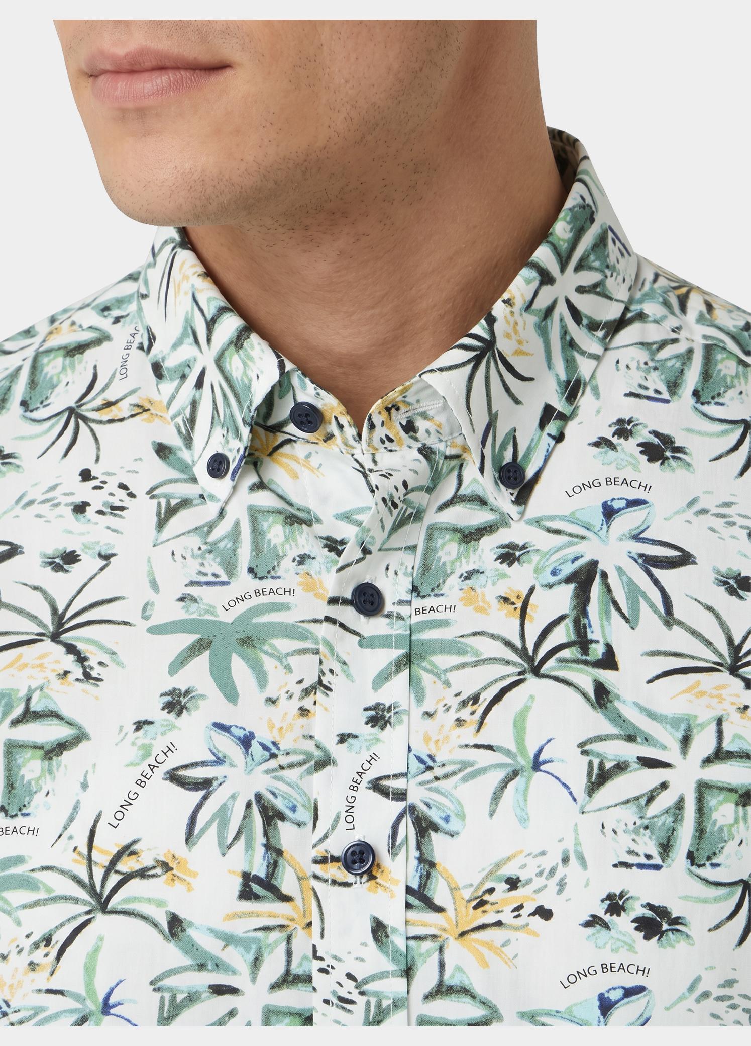 Casamoda overhemd korte mouw heren Blauw B.D. Casual Fit 1/2Arm 954457300/150