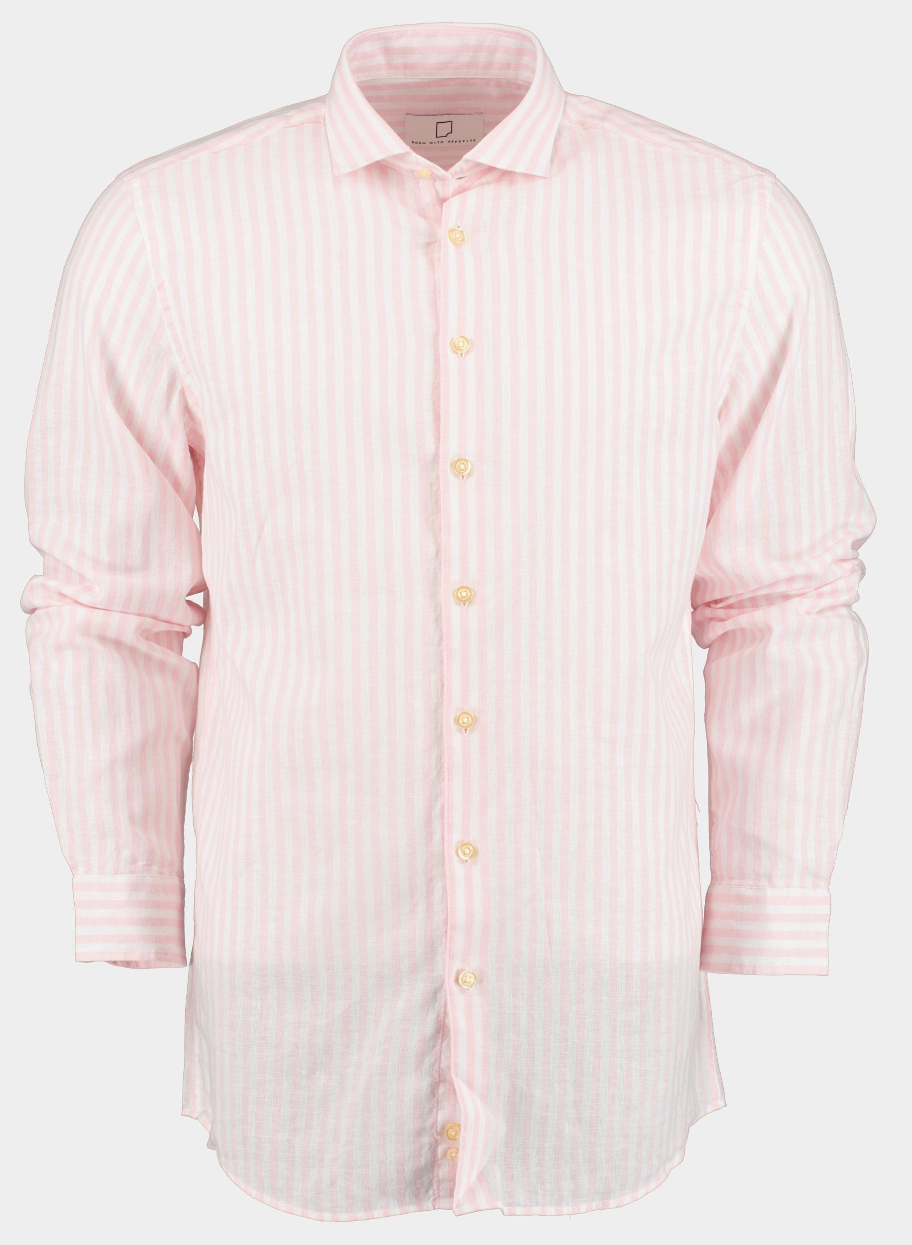 Born With Appetite Casual hemd lange mouw Roze LOEWE LI-CO WS stripe shirt LS 24107LO03/701 pink