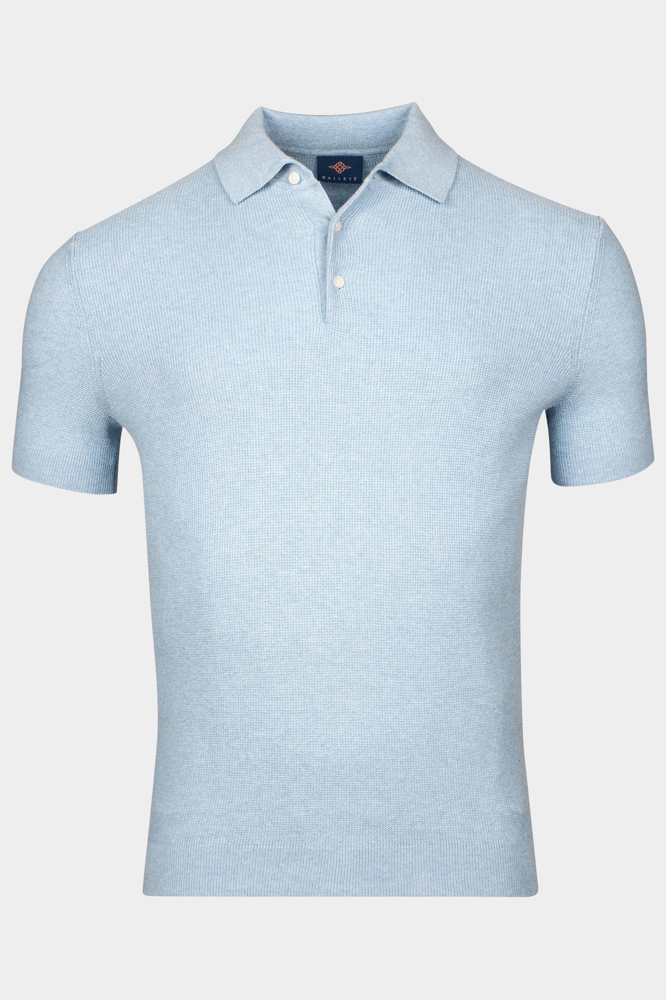 Baileys Polo korte mouw Blauw Polo knitted - SS  all over s 515715/625