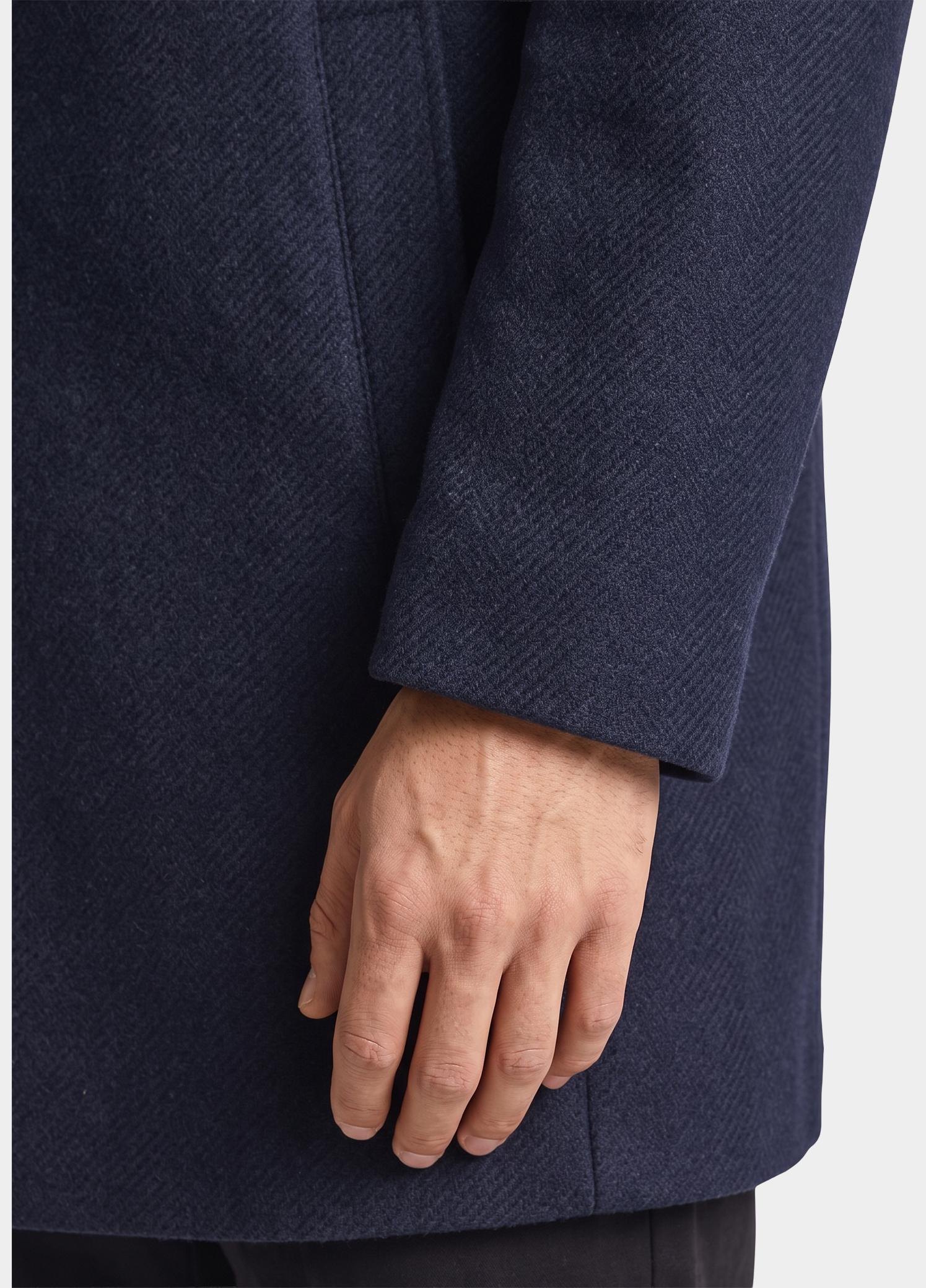 Scotland Blue Wollen Jas Blauw Quinsy Coat SPE26301QU83SB/4001