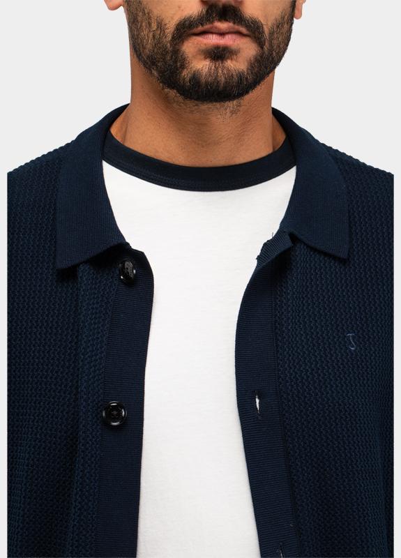 Butcher of Blue Casual hemd korte mouw Blauw Durrow M2616005/890