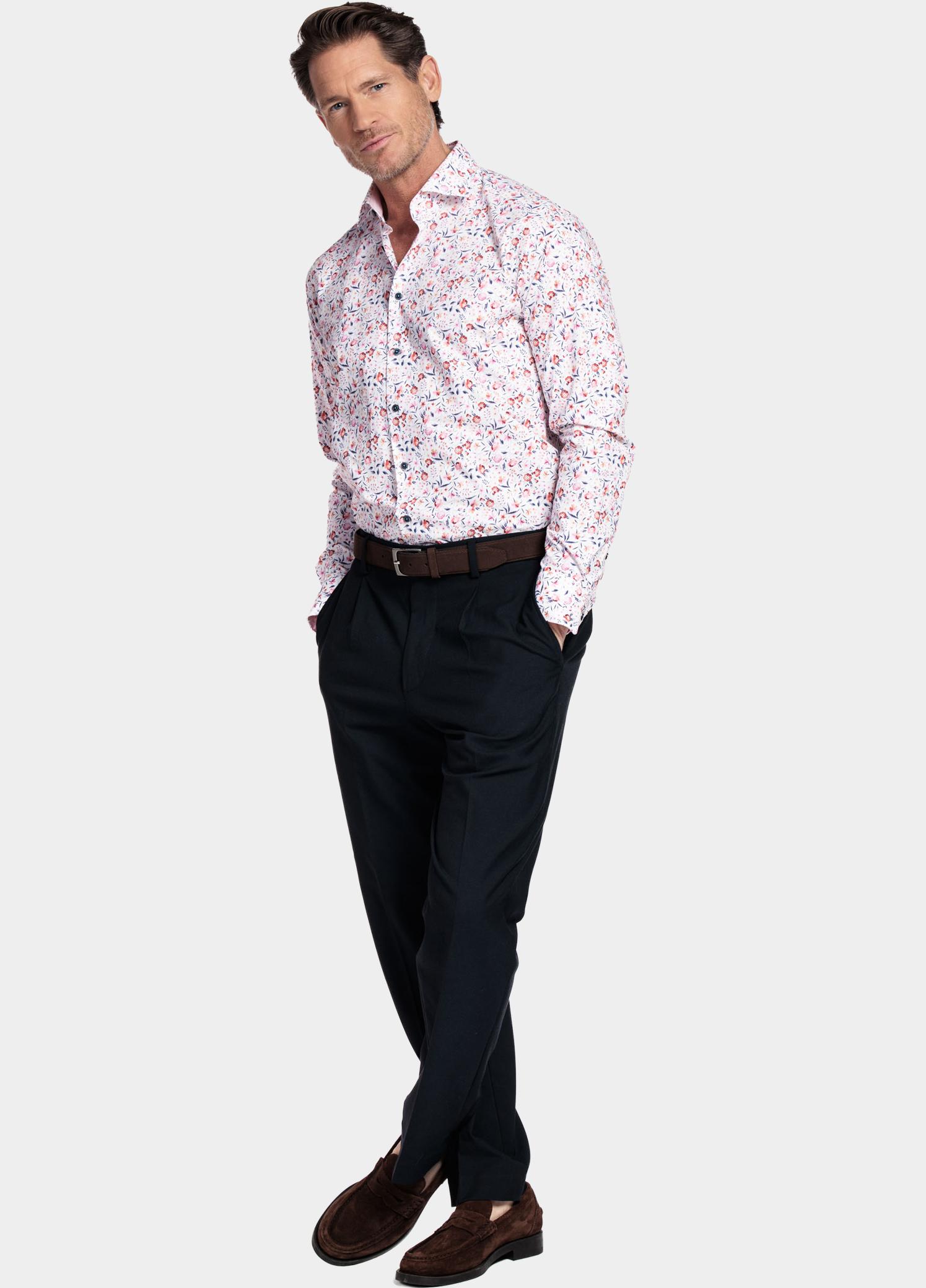 Giordano Overhemd heren Wit Locarno Long Sleeve Semi Cuta 617892/10
