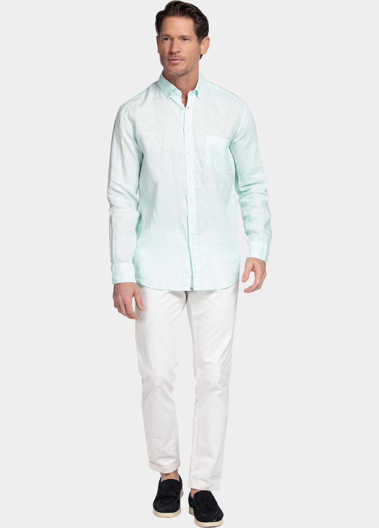 Giordano Overhemd heren Blauw Ivy Long Sleeve Button Down S 617009/65