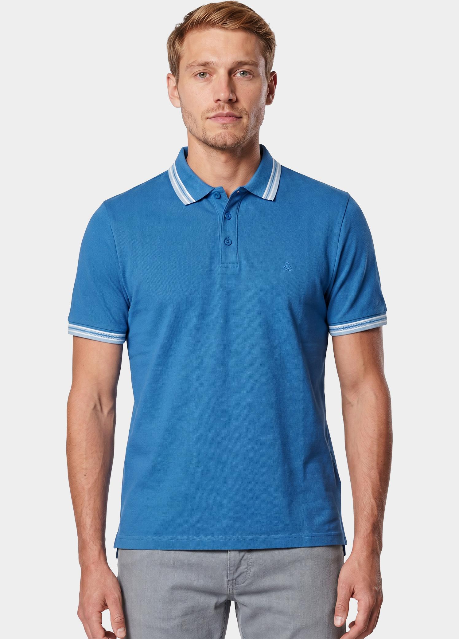 Scotland Blue Polo heren Blauw Brick Polo Plain Contrast Col SPE25108BR06SB/241 true blue