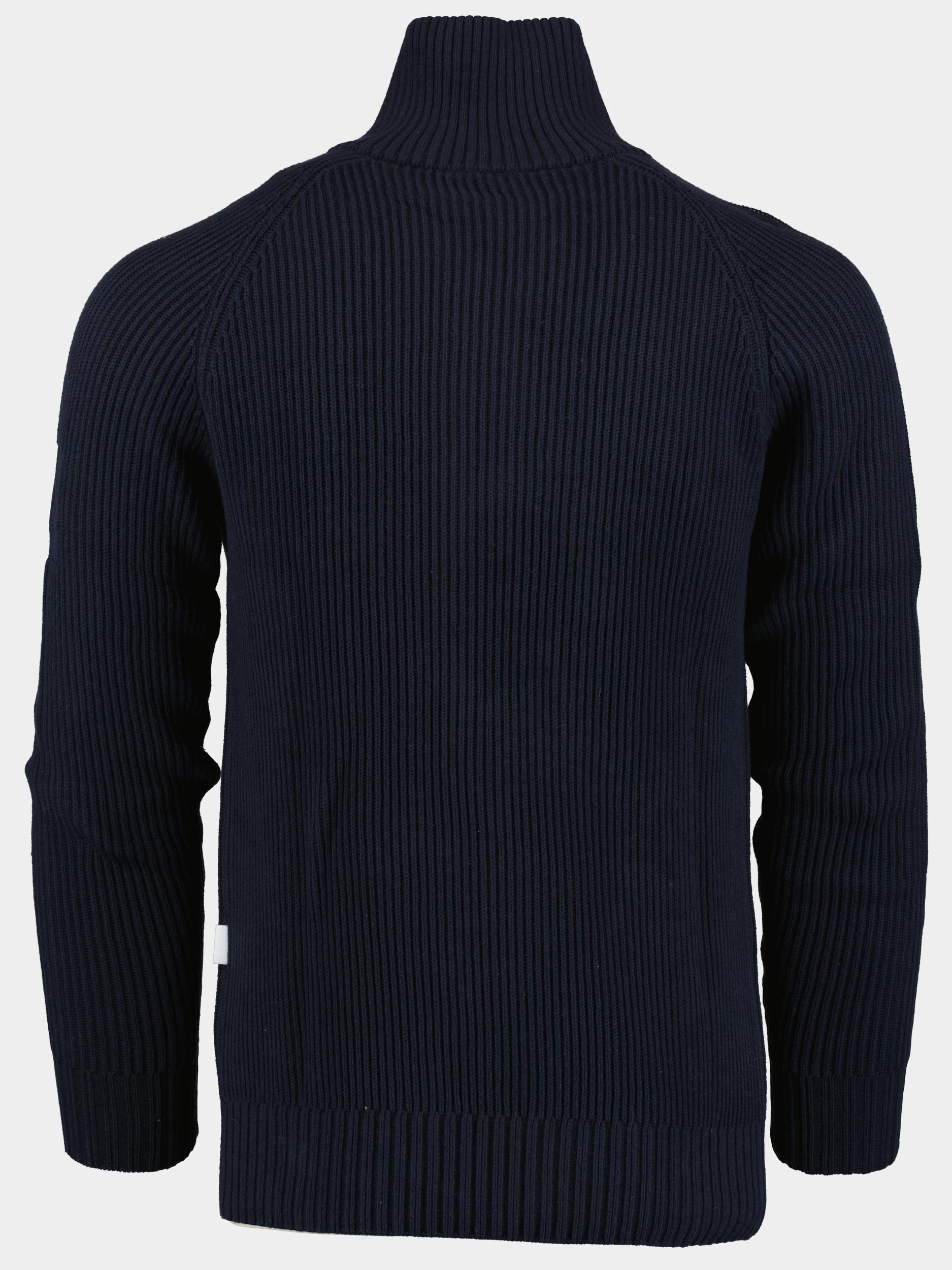 Supply & Co. Pullover Blauw Fresh Halfzip Fancy Knit 23305FR13/290