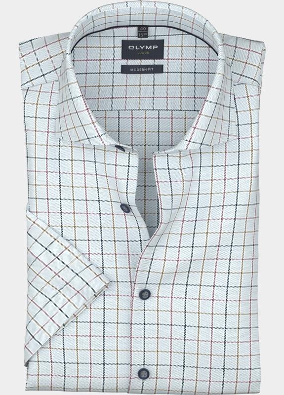 Olymp Zakelijk hemd korte mouw Blauw Luxor 121412/18