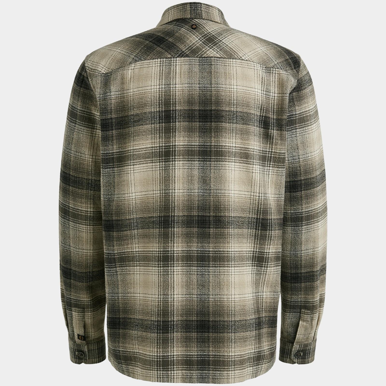 PME Legend Overshirt Bruin LONG SLEEVE SHIRT Brushed Gri PSI2509244/8011