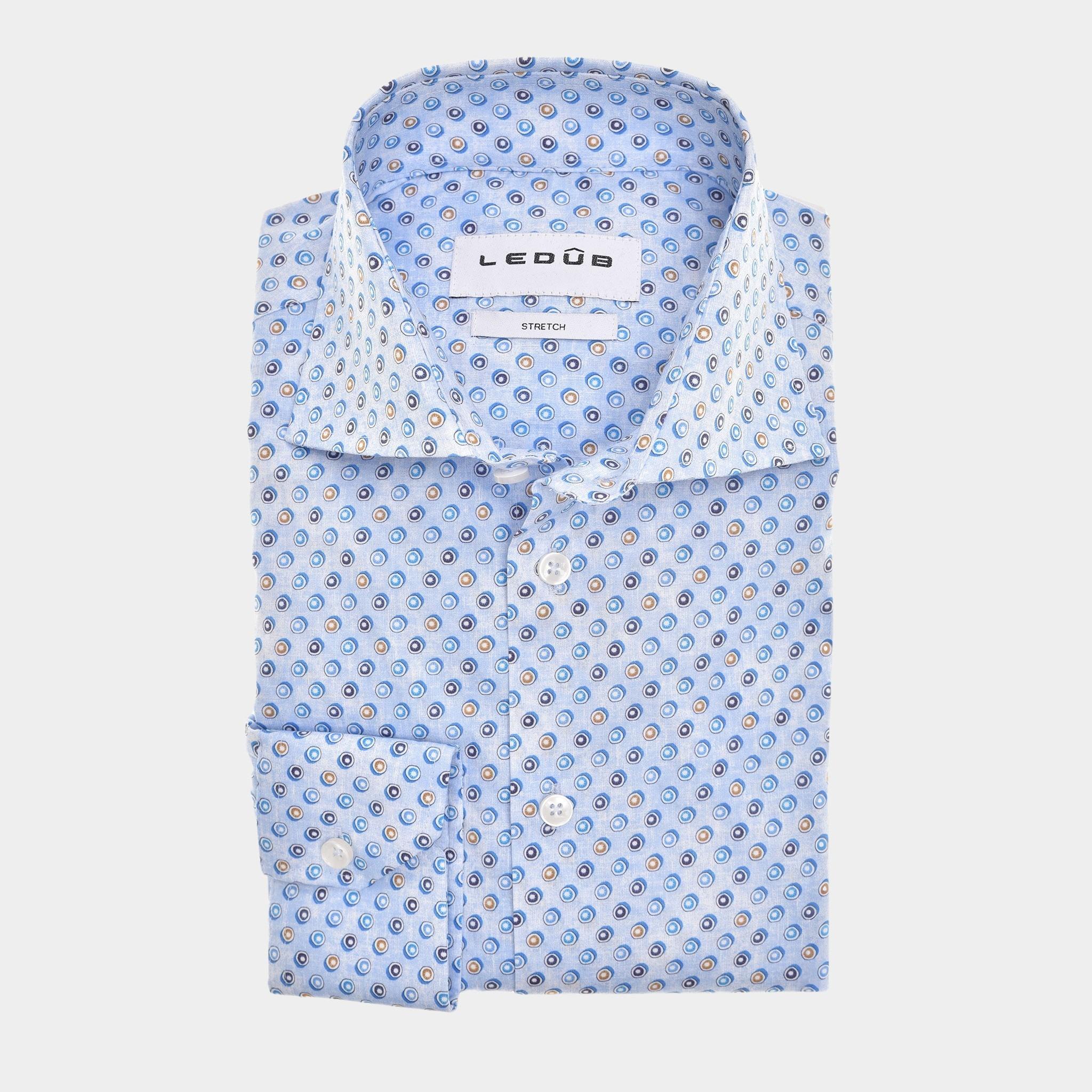 Ledub Business hemd lange mouw Blauw  0142975/130-000-000