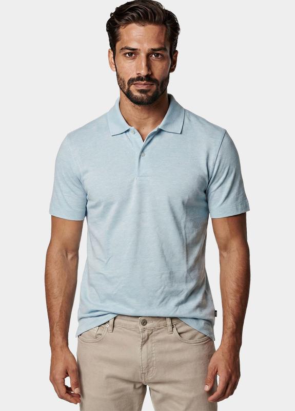 BOSS Black Polo korte mouw Blauw H-Press 235 10271433 01 50559147/450