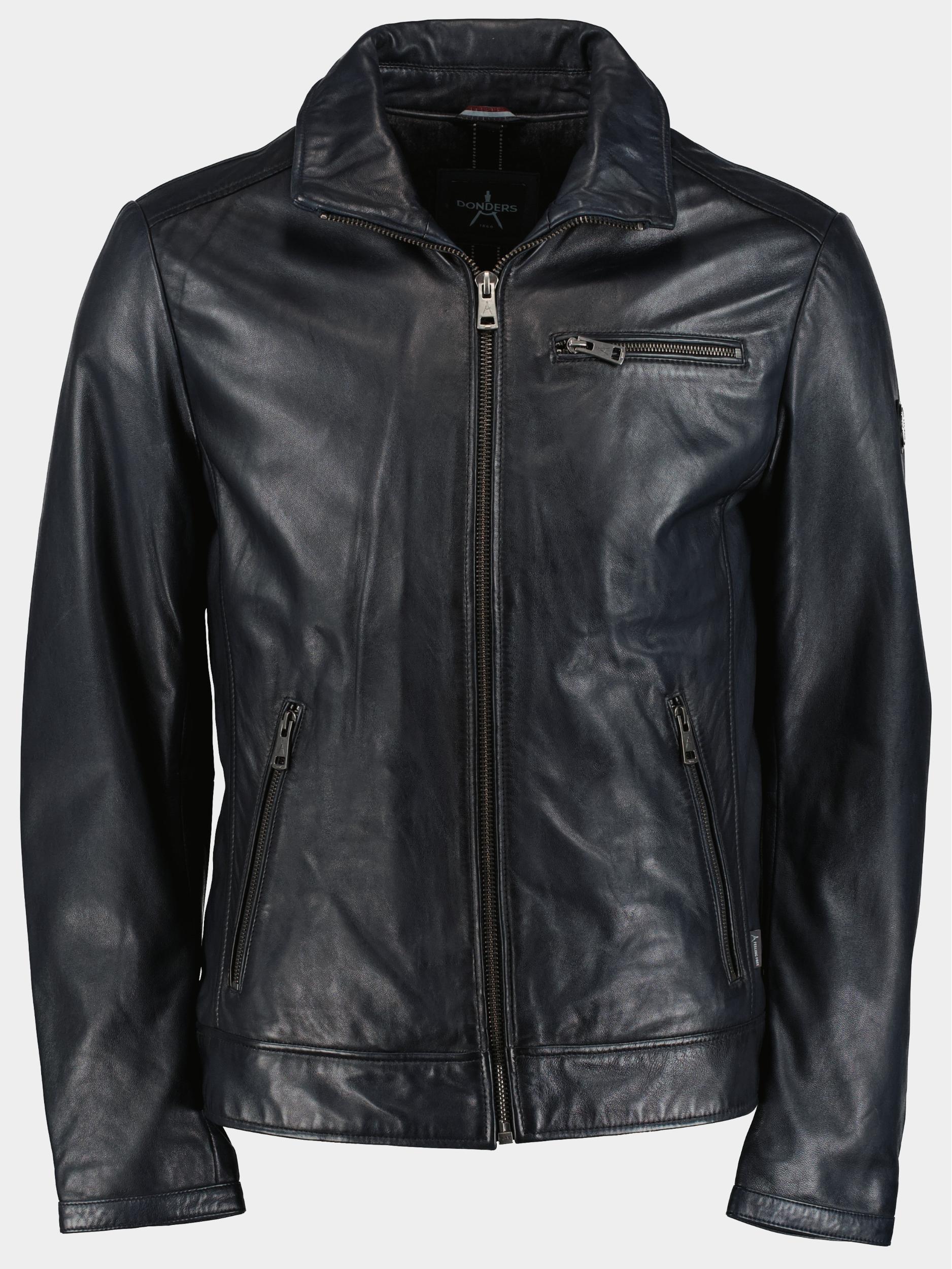 Donders 1860 Lederen Jack Blauw Leather Jacket 52434/790