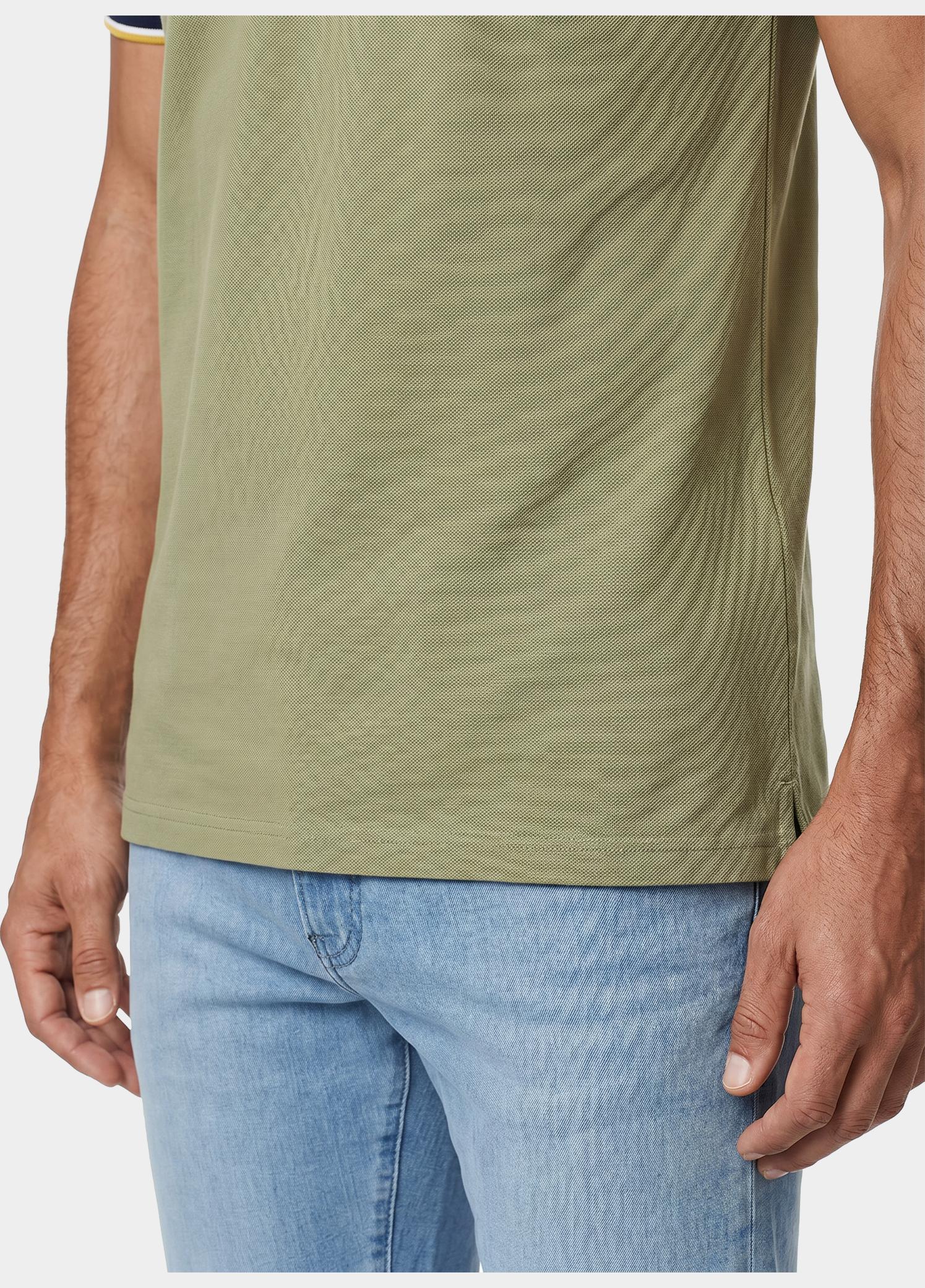 Casamoda Polo korte mouw Groen Polo 2-tone PQ 126320101/303