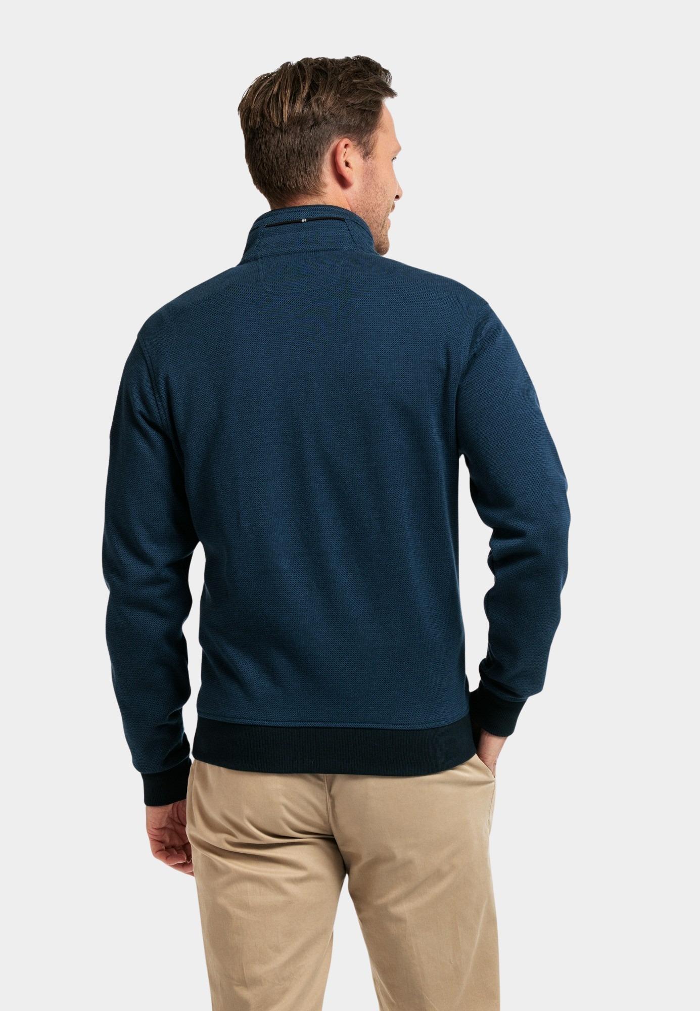 Baileys Vest Blauw Sweat Cardigan Zip 422201/67