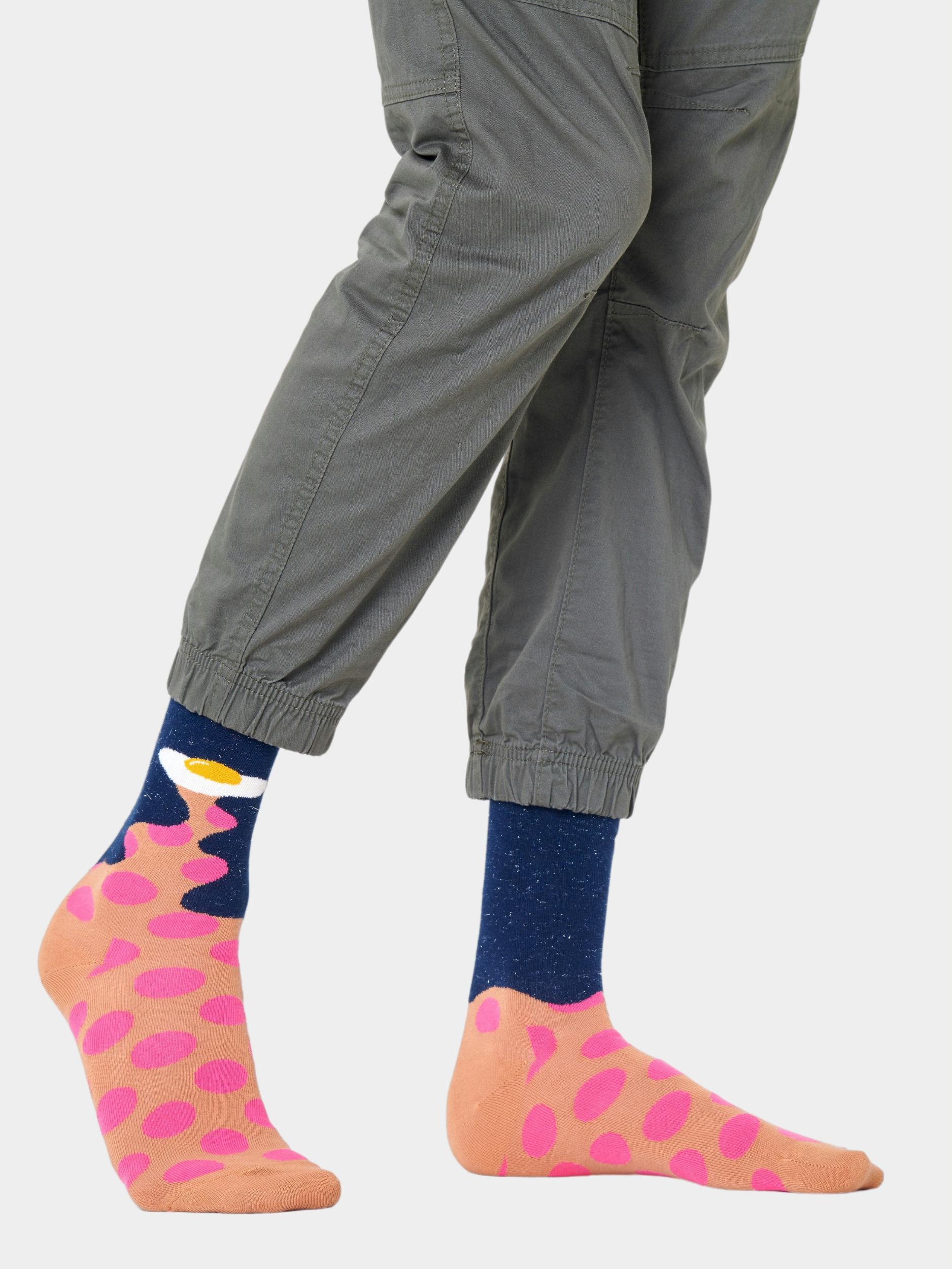 Happy Socks Sokken Blauw Egg Invader EGG01/6300
