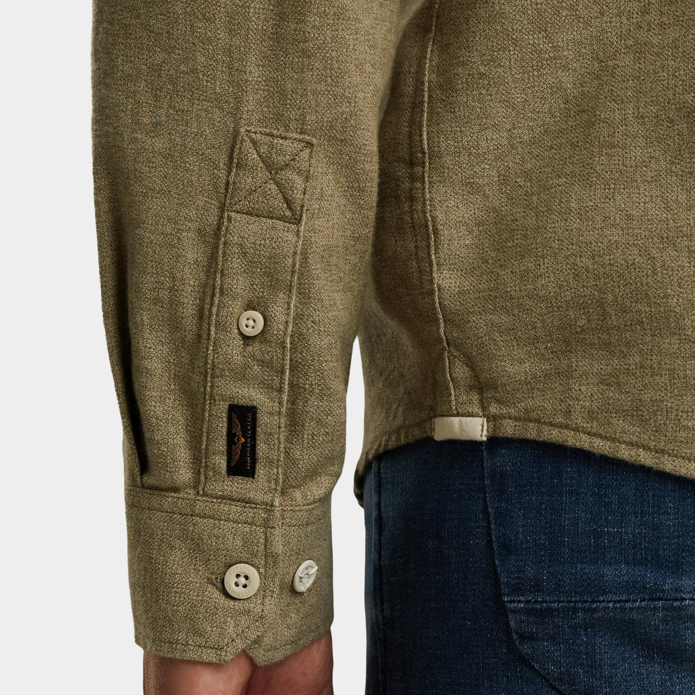 PME Legend Casual hemd lange mouw Groen LONG SLEEVE SHIRT YarnDyed Gr PSI2510202/6389