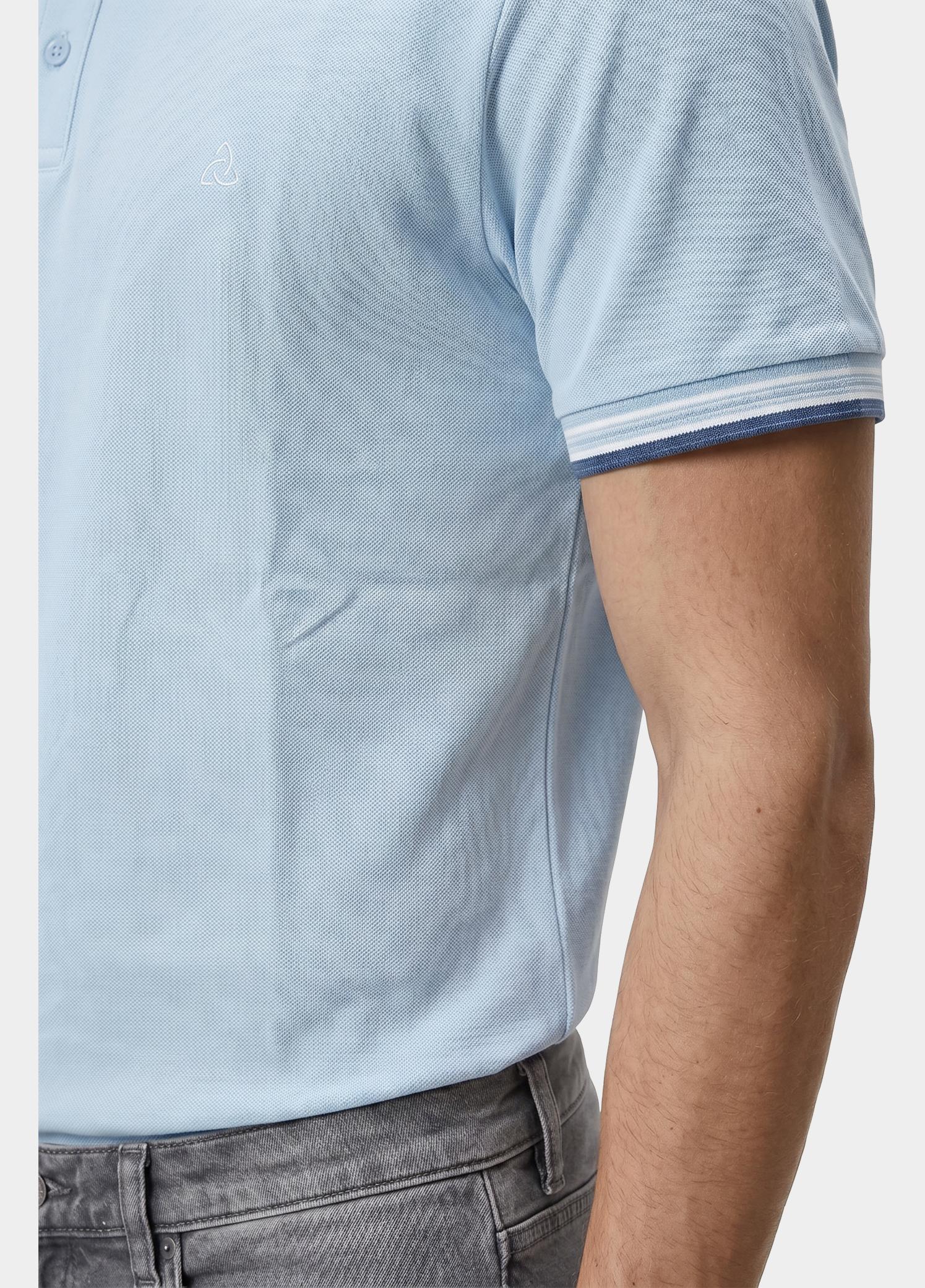 Scotland Blue Polo heren Blauw Brick Polo Plain Contrast Col SPE25108BR06SB/210 light blue