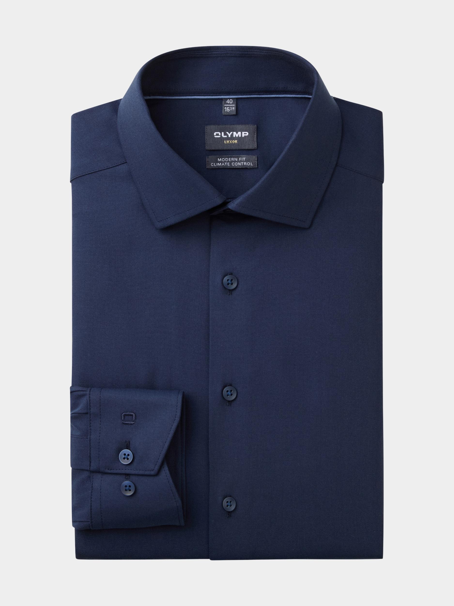 Olymp Business hemd lange mouw Blauw 1230/24 Hemden 123024/18