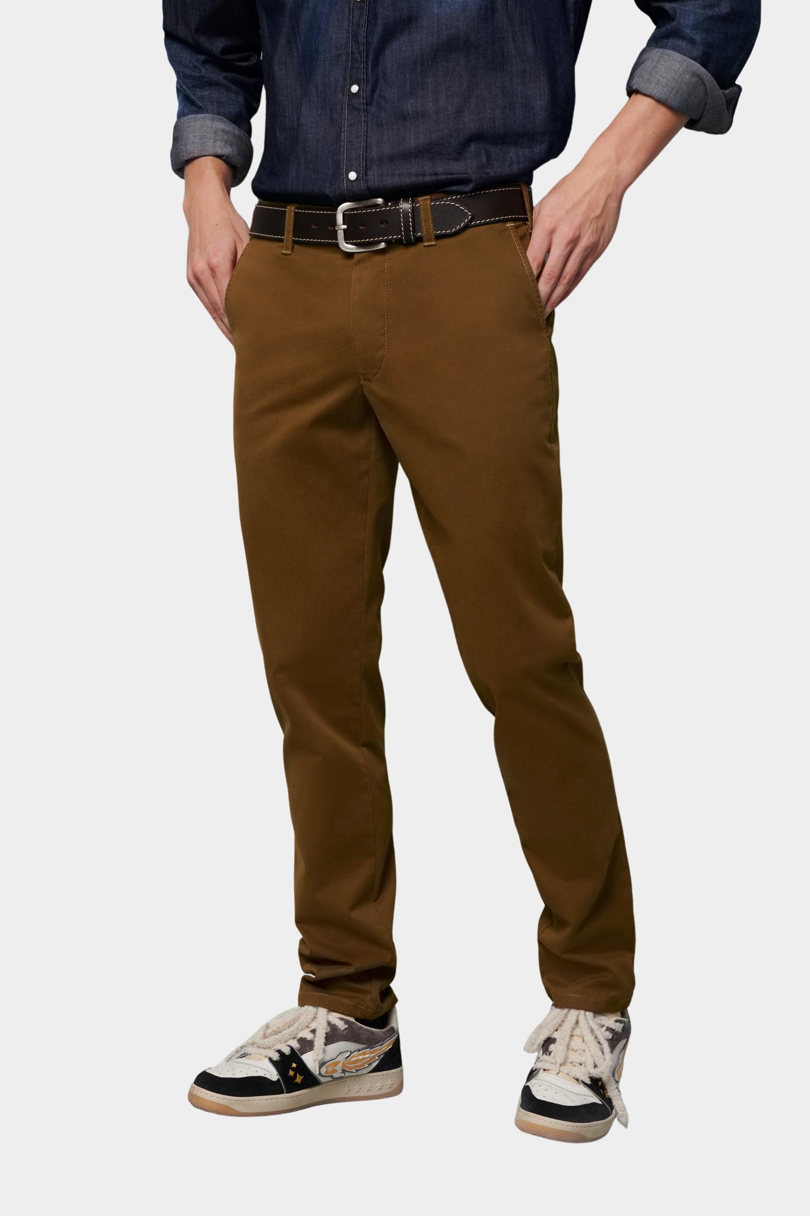 Meyer Katoenen Broek Bruin CHINO Art.9-6001 3649600100/43