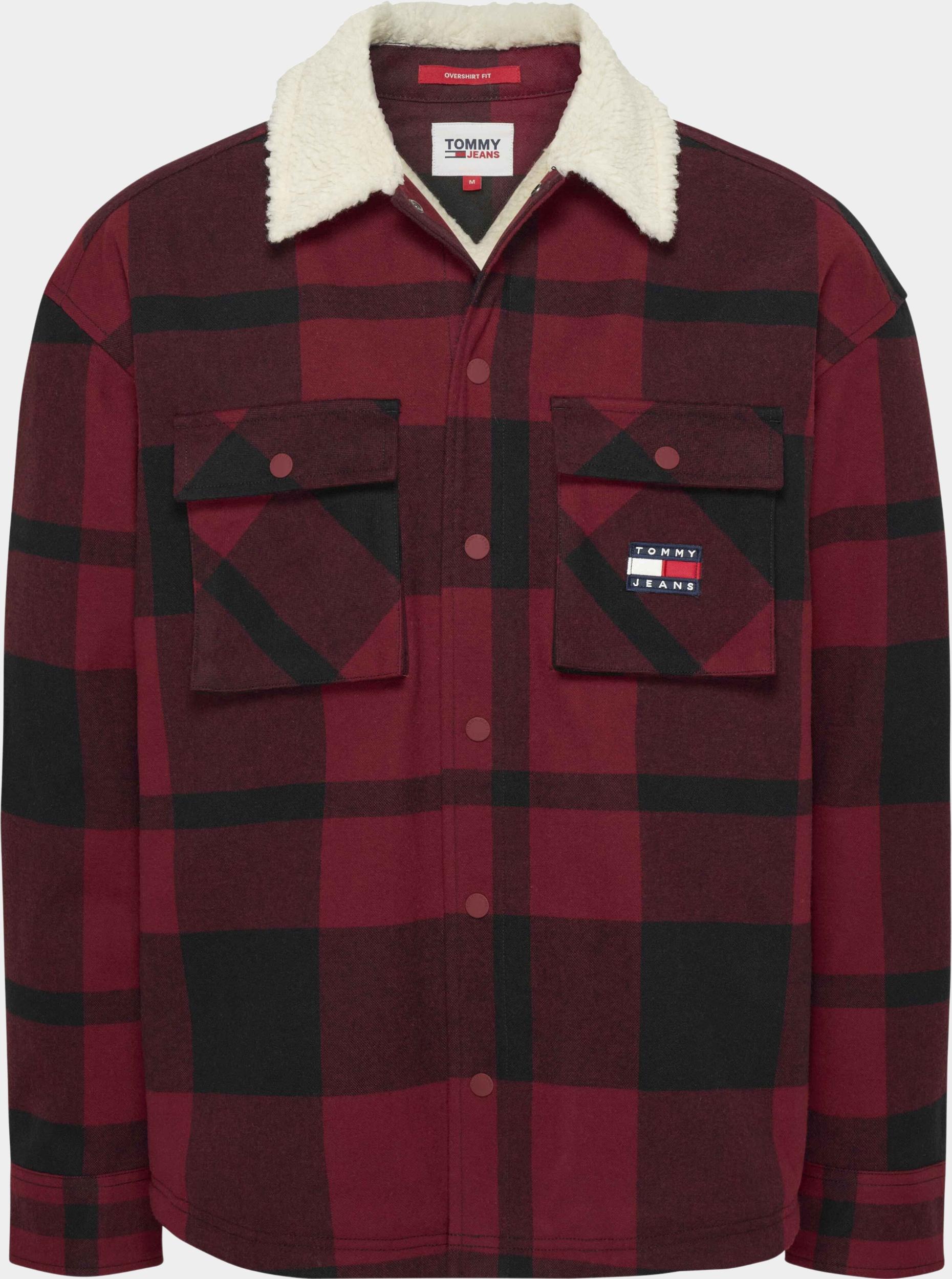 Tommy Jeans Casual hemd lange mouw Rood TJM Check Sherpa Lined Overshi DM0DM17250/XJS
