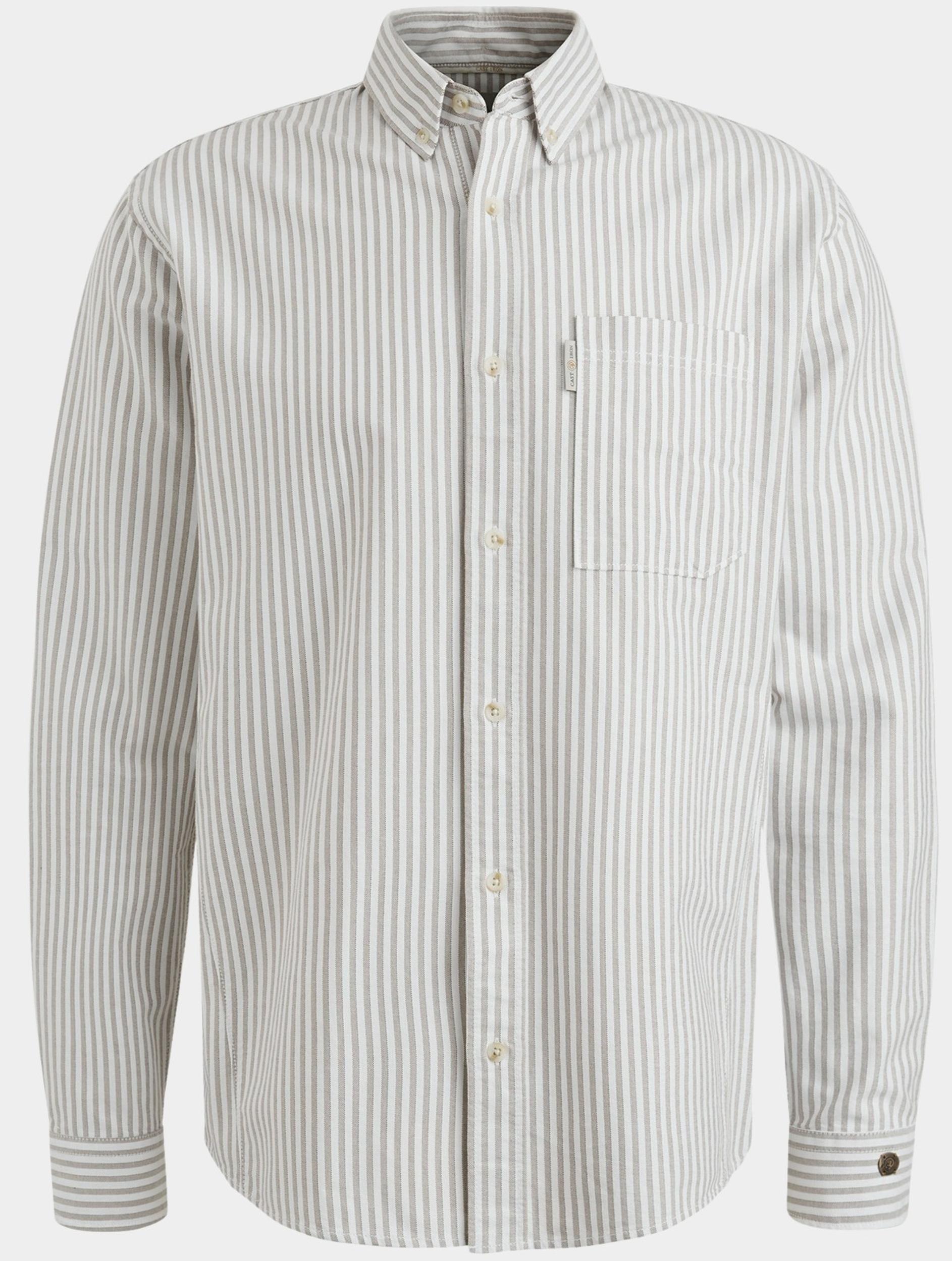 Cast Iron Casual hemd lange mouw Beige LONG SLEEVE SHIRT Oxford Stri CSI2508202/8025