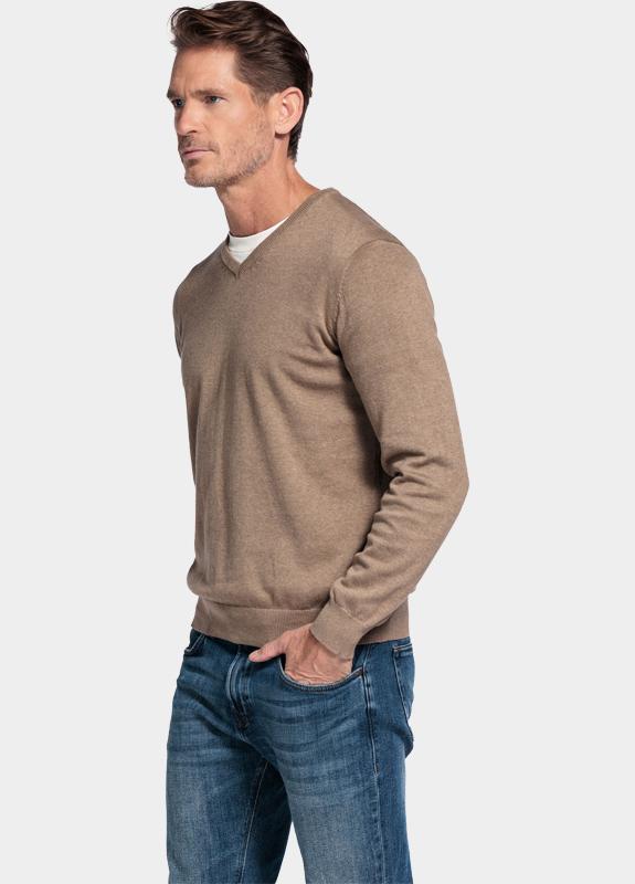 Baileys Pullover Bruin V-Neck Pullover 12gg, single 528100CCT-3/865