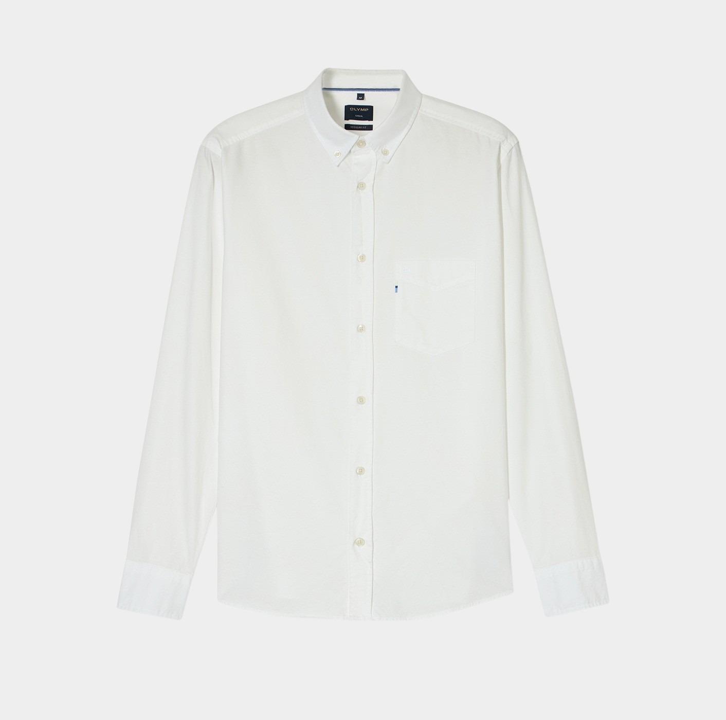 Olymp Casual hemd lange mouw Wit Casual 406474/00