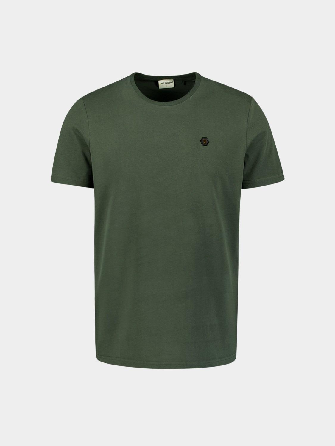 No Excess T-shirt korte mouw Groen T-Shirt Crewneck Peached 29360775/052
