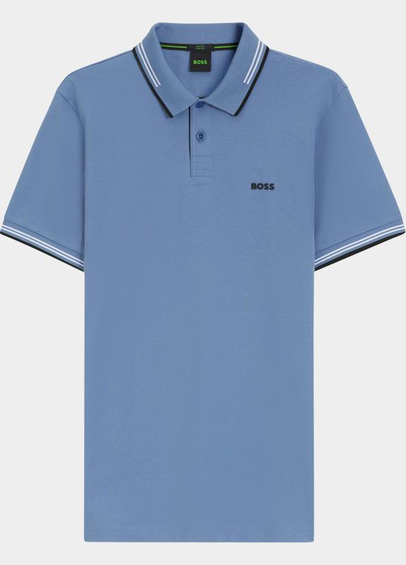 BOSS Green Polo korte mouw Blauw Paul 10255848 01 50506193/459