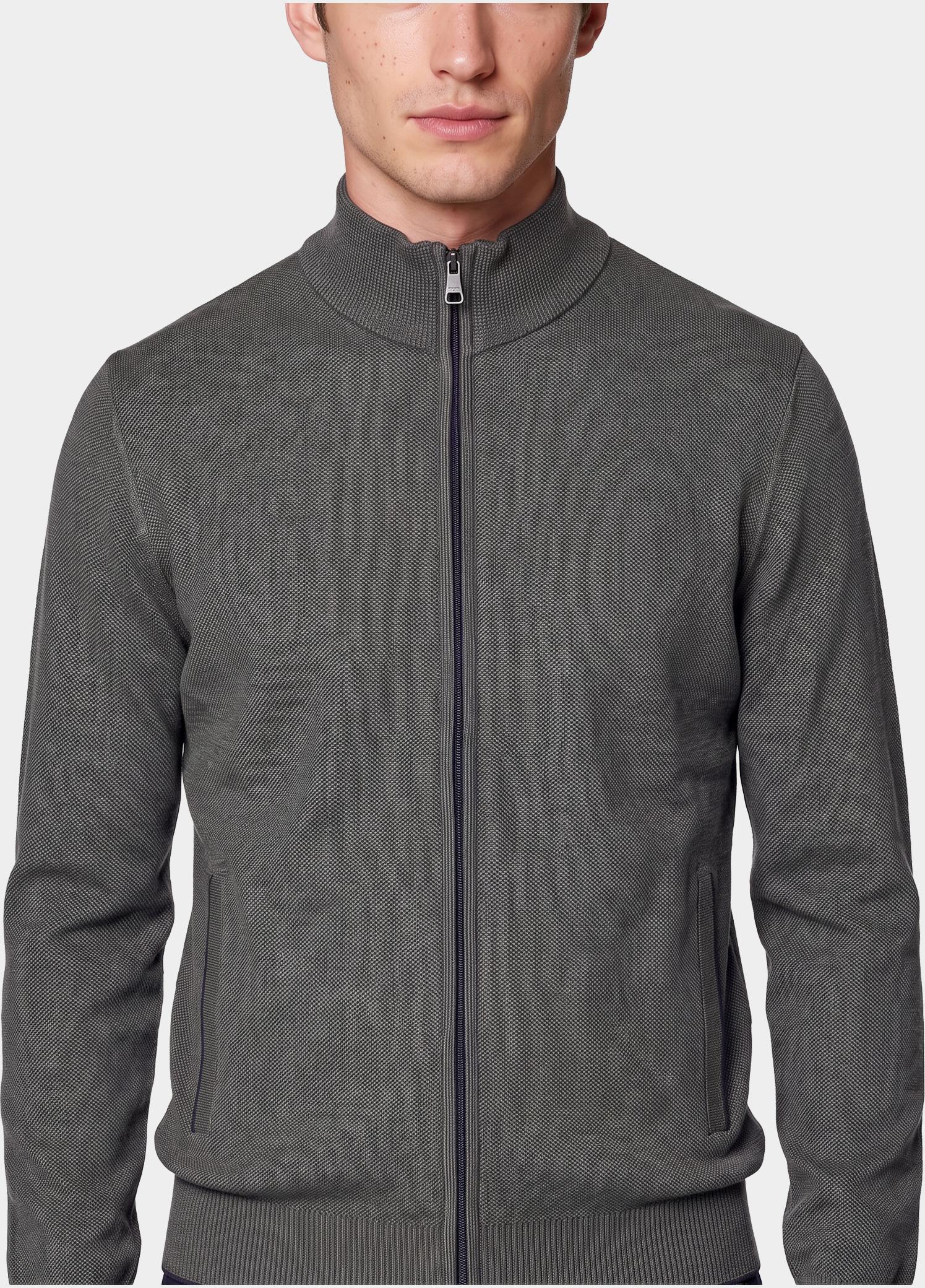 Baileys Vest heren Groen Cardigan Zip  all-over 2-tone 622009/775