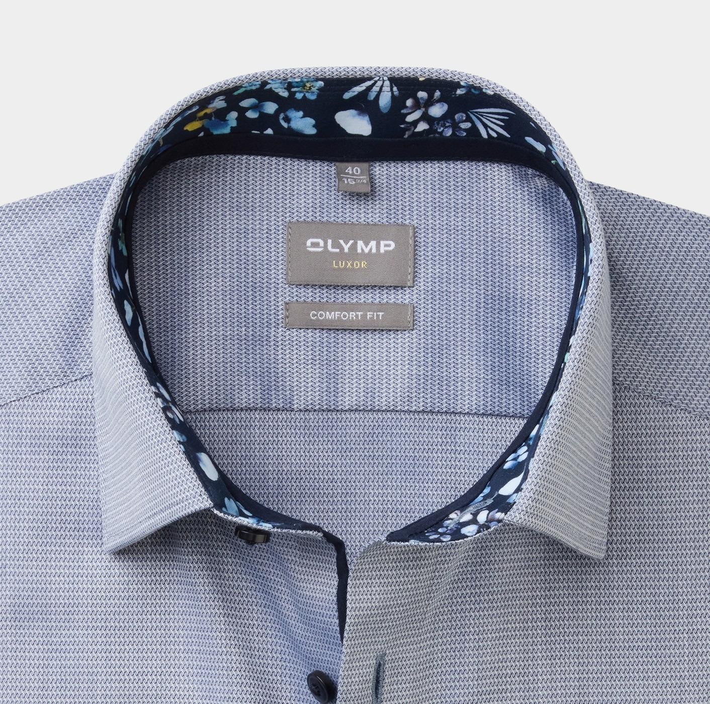 Olymp Business hemd lange mouw Blauw Luxor 100674/18