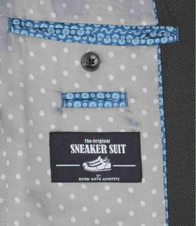 Born With Appetite Kostuum Grijs sneaker suit super slim fit BWA163028521/990