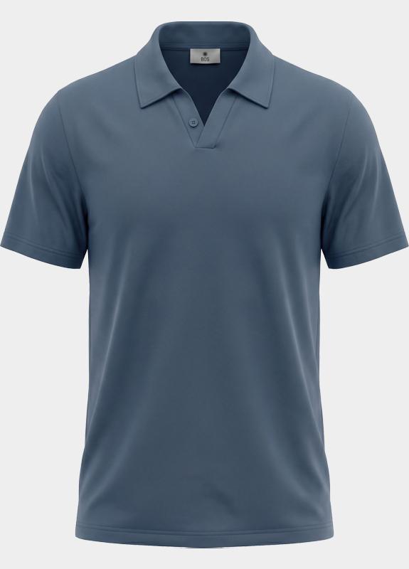 Bos Polo korte mouw Blauw Riva kraag 5912.426/261