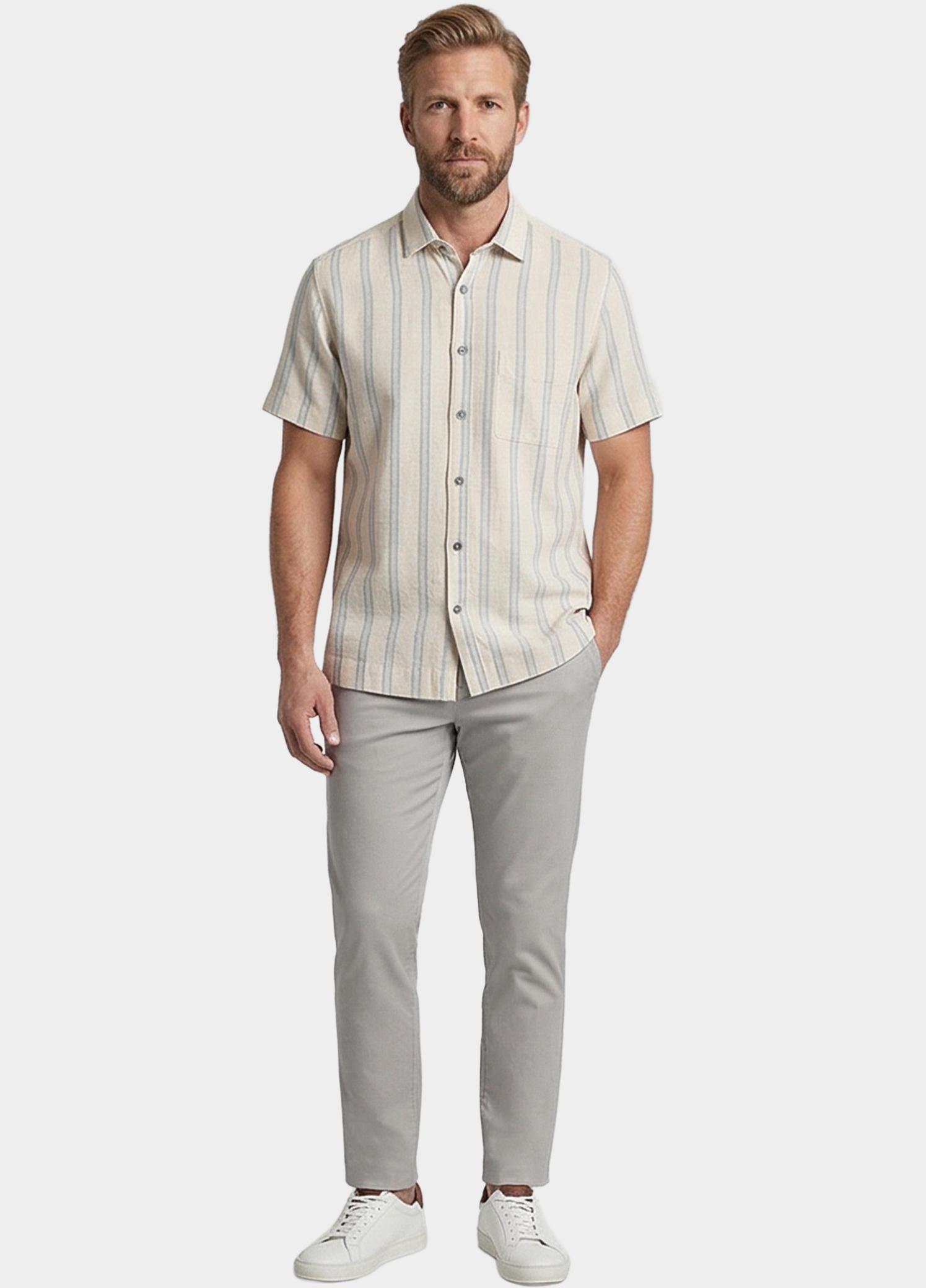 Giordano overhemd korte mouw heren Blauw Puglia Short Sleeve Shirt Can 616823/61