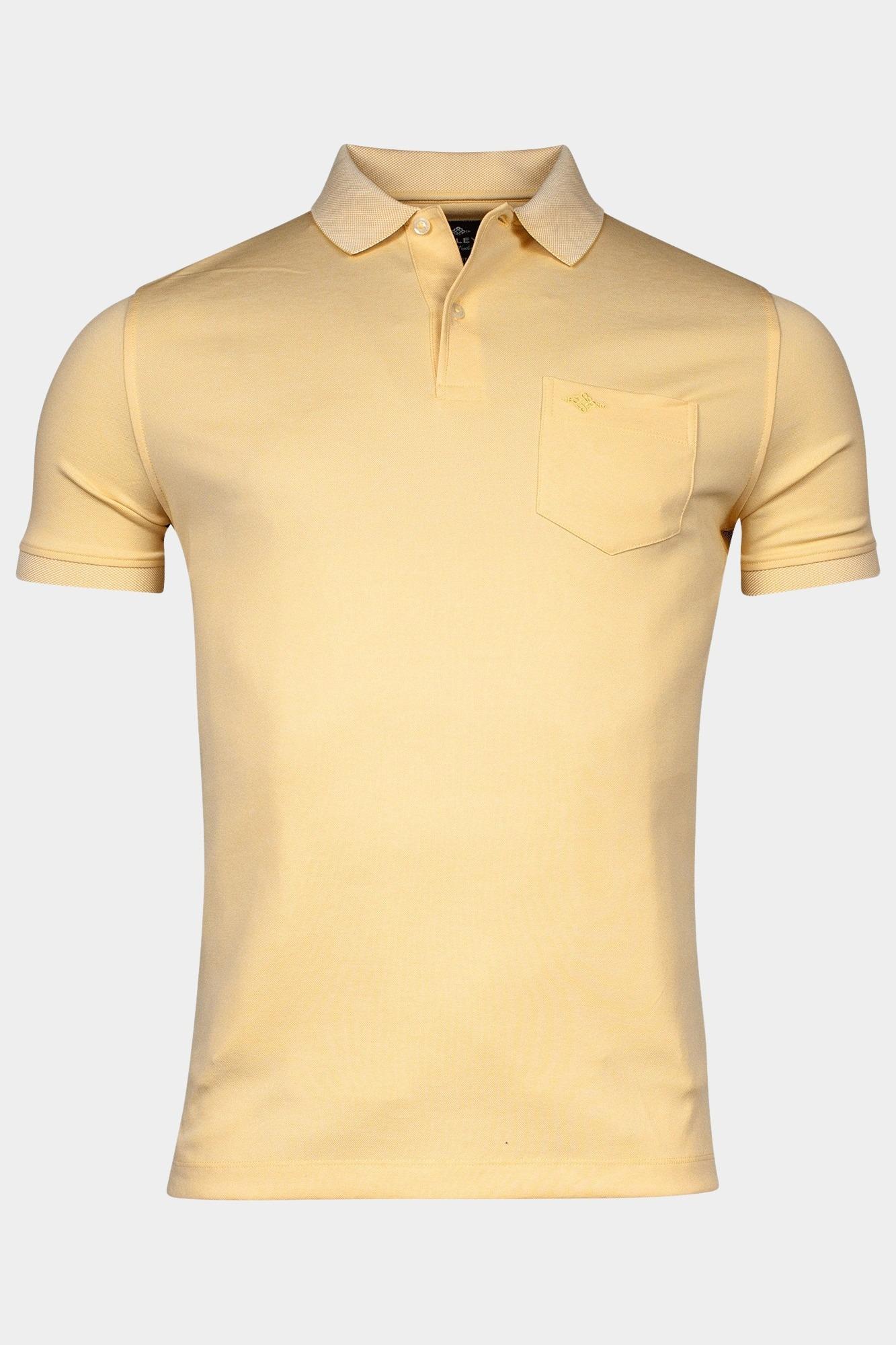 Baileys Polo korte mouw Geel Poloshirt  2-tone Pique 415280/21