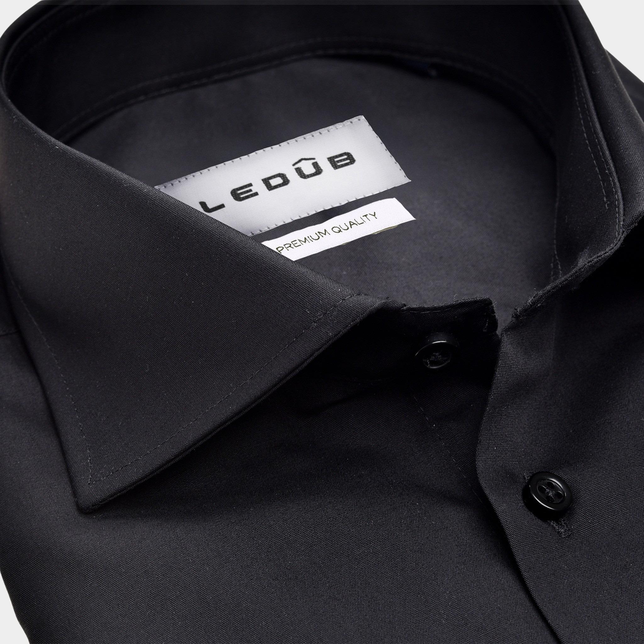 Ledub Business hemd lange mouw Zwart MFN5 0323512/290-000-000